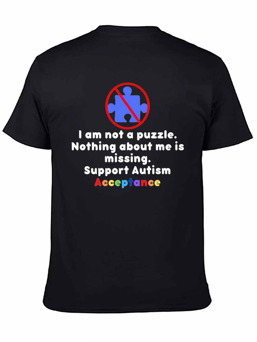 I Am Not A Puzzle Hippie Unisex Short Sleeve Soft Cotton T-Shirt – Casual Everyday Wear