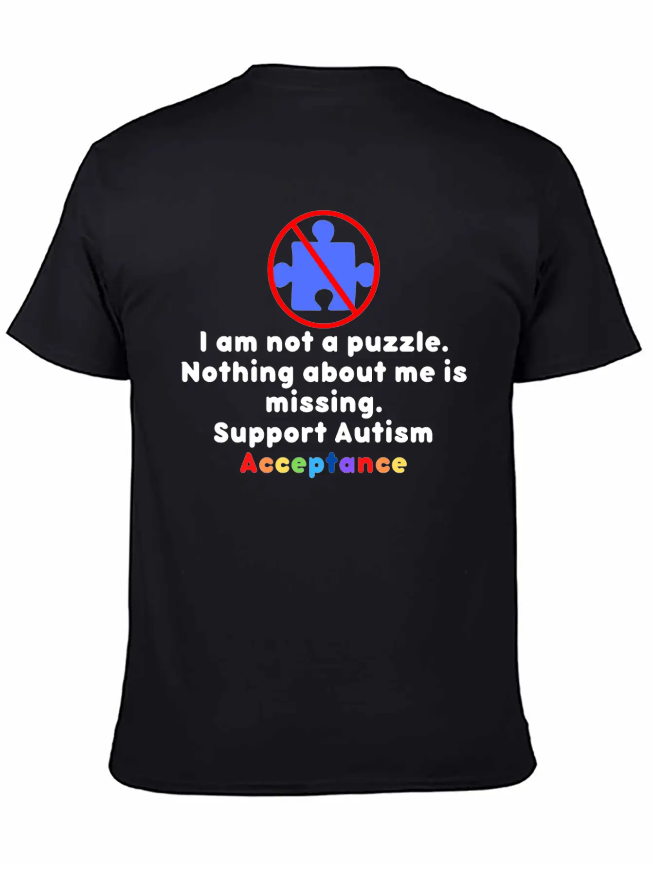 I Am Not A Puzzle Hippie Unisex Short Sleeve Soft Cotton T-Shirt – Casual Everyday Wear