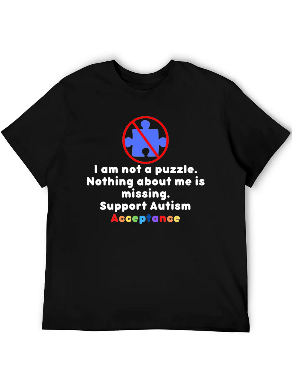 I Am Not A Puzzle Hippie Unisex Short Sleeve Soft Cotton T-Shirt – Casual Everyday Wear