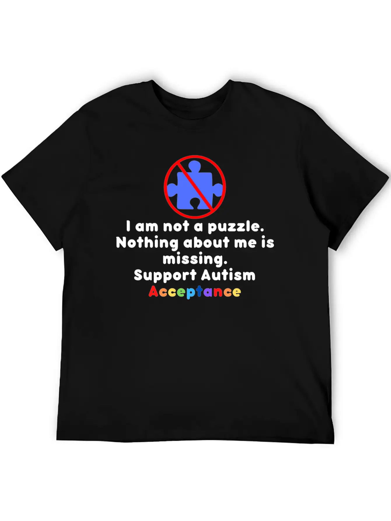 I Am Not A Puzzle Hippie Unisex Short Sleeve Soft Cotton T-Shirt – Casual Everyday Wear