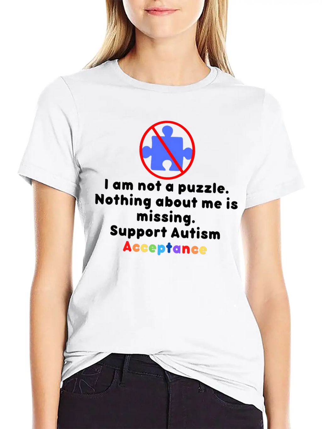 I Am Not A Puzzle Hippie Unisex Short Sleeve Soft Cotton T-Shirt – Casual Everyday Wear