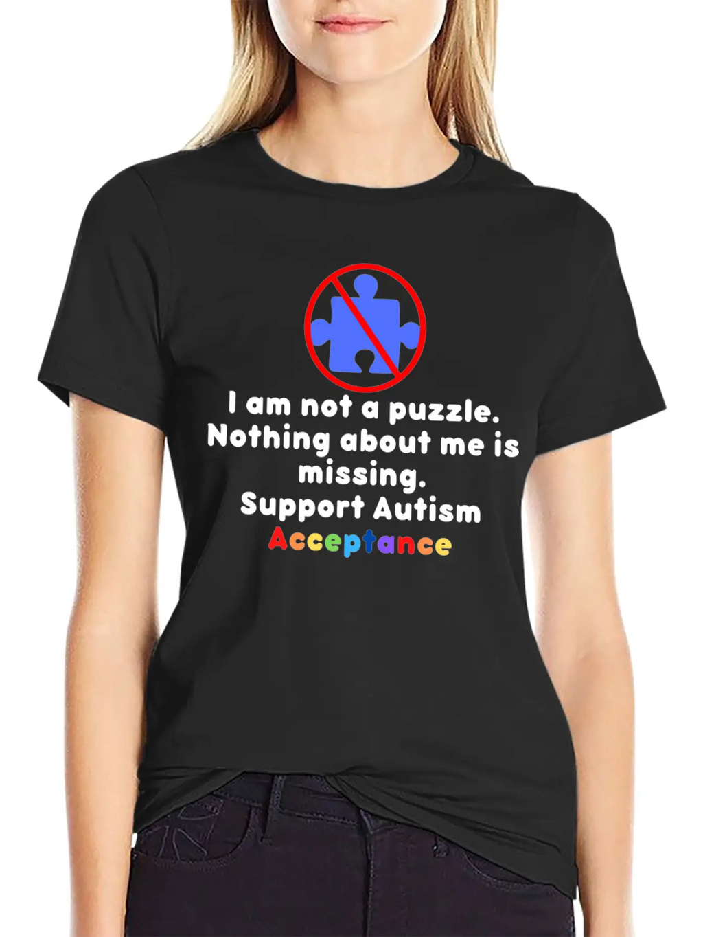 I Am Not A Puzzle Hippie Unisex Short Sleeve Soft Cotton T-Shirt – Casual Everyday Wear