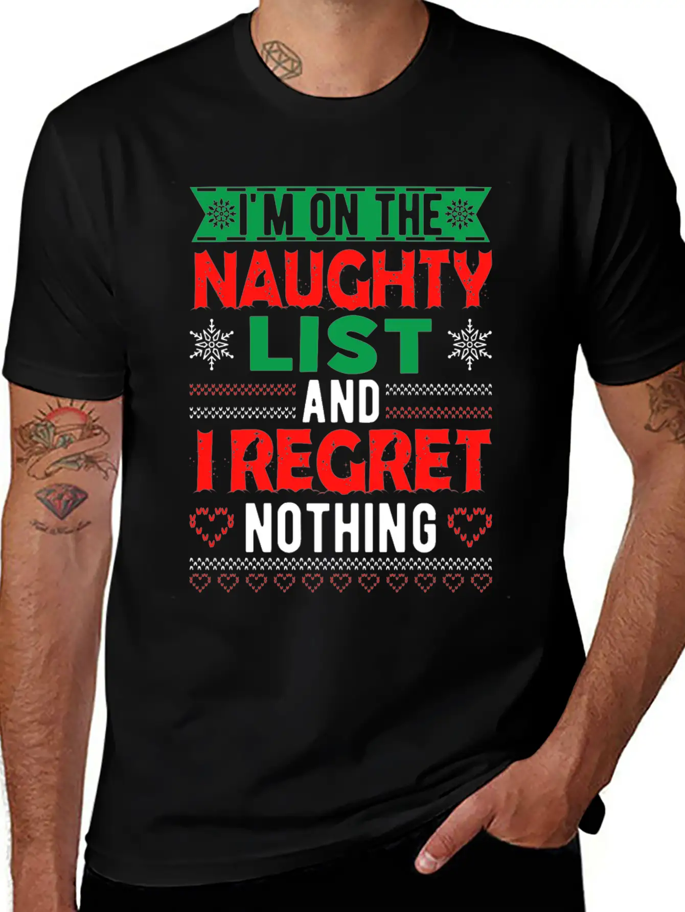 I Am On The Naughty And I Regret Nothing Casual Graphic T-Shirt – Simple And Comfortable Daily Wear