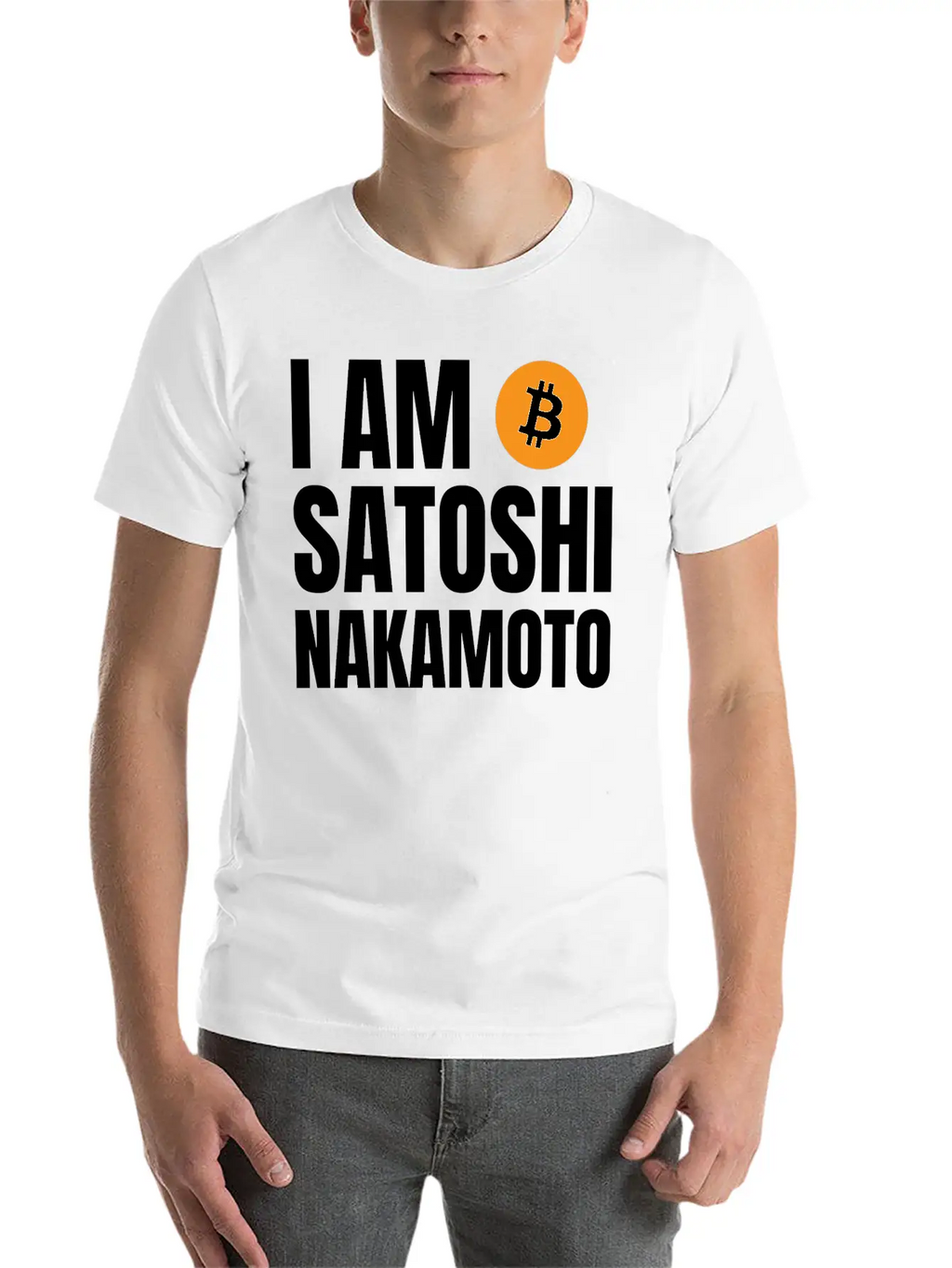 I Am Satoshi Nakamoto Bitcoin Developer Blockchain Unisex Short Sleeve Soft Cotton T-Shirt – Casual Everyday Wear