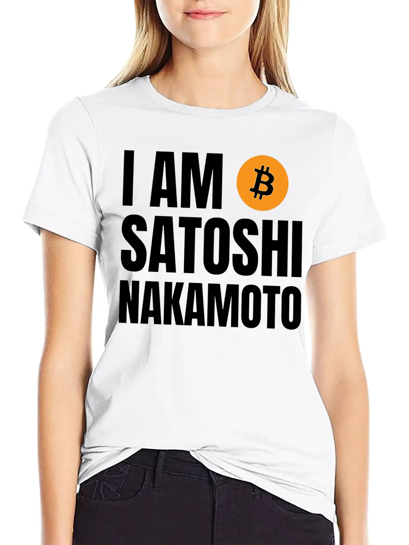 I Am Satoshi Nakamoto Bitcoin Developer Blockchain Unisex Short Sleeve Soft Cotton T-Shirt – Casual Everyday Wear