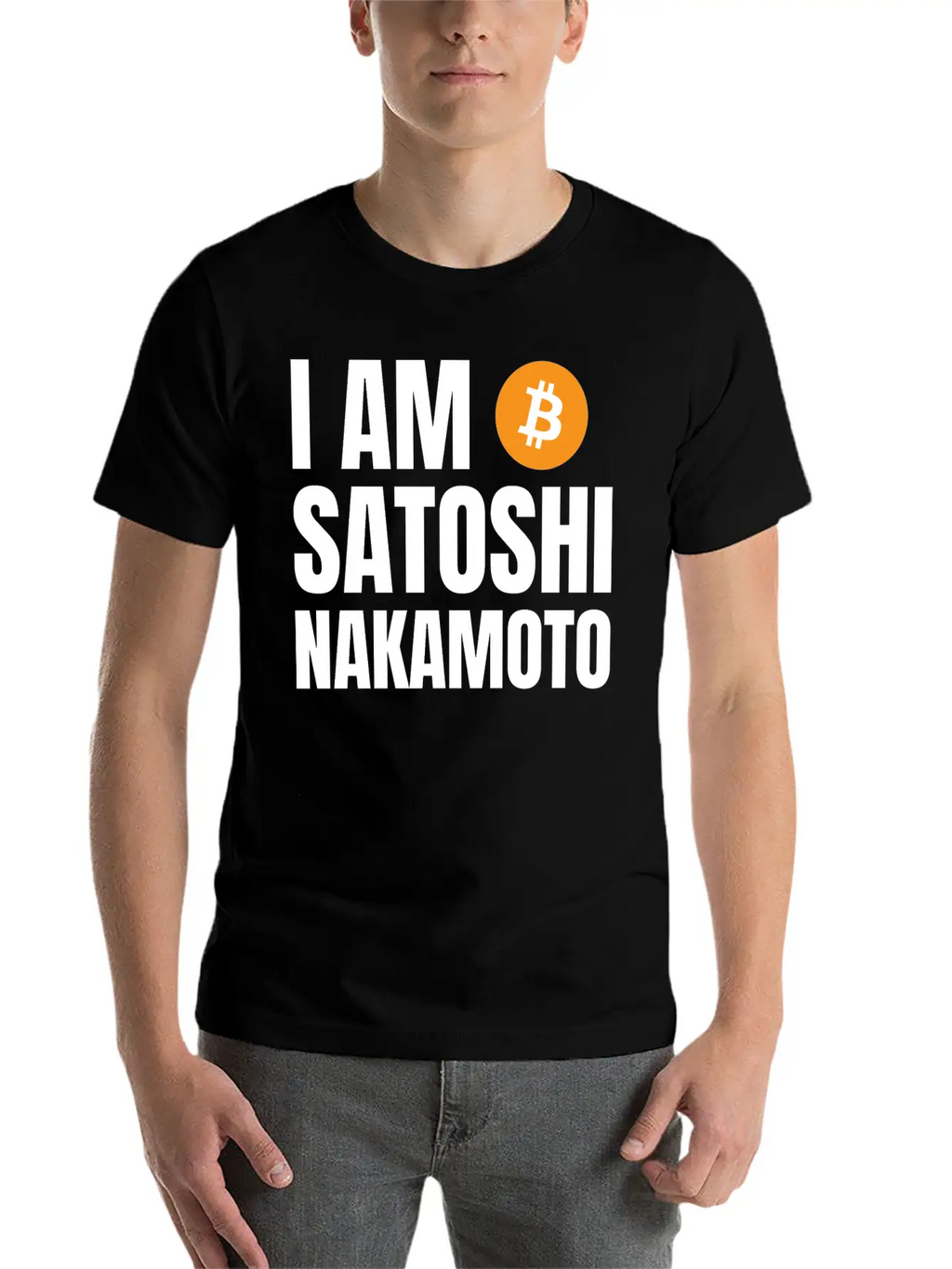 I Am Satoshi Nakamoto Bitcoin Developer Blockchain Unisex Short Sleeve Soft Cotton T-Shirt – Casual Everyday Wear