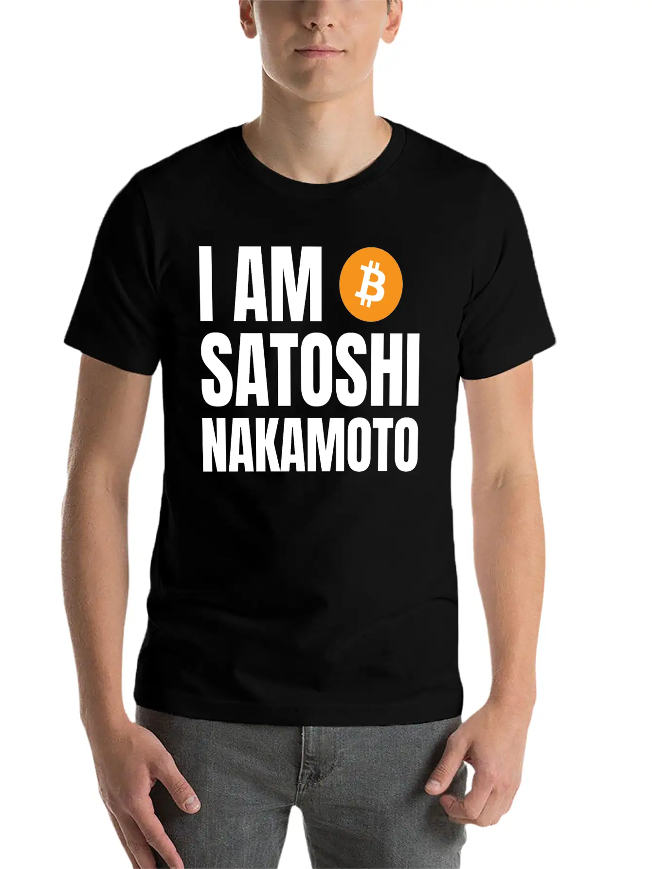I Am Satoshi Nakamoto Bitcoin Developer Blockchain Unisex Short Sleeve Soft Cotton T-Shirt – Casual Everyday Wear
