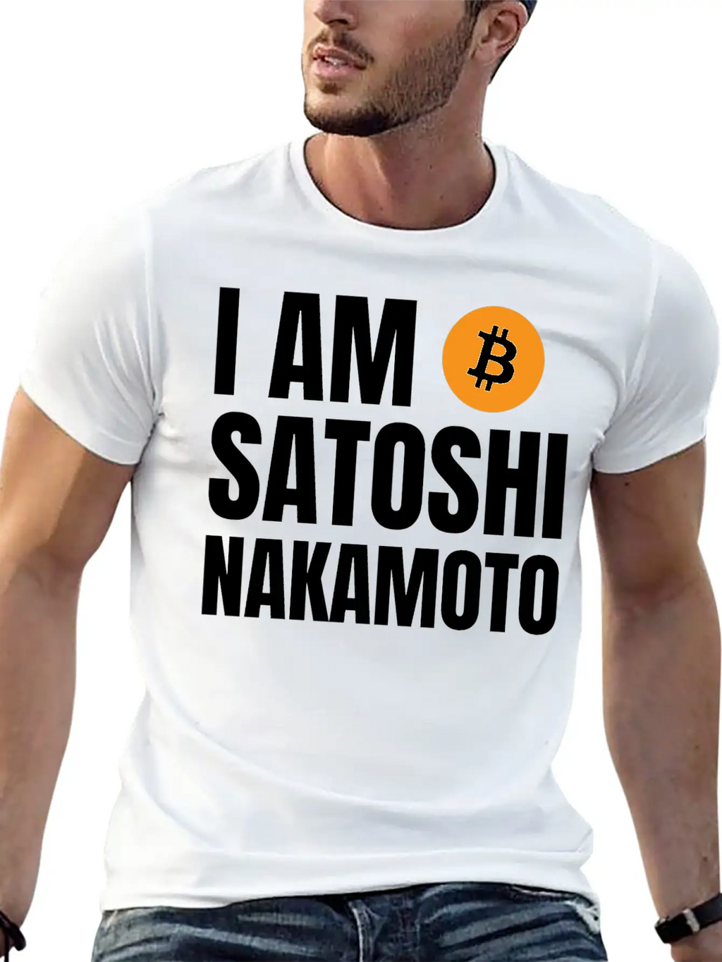 I Am Satoshi Nakamoto Bitcoin Developer Blockchain Unisex Short Sleeve Soft Cotton T-Shirt – Casual Everyday Wear