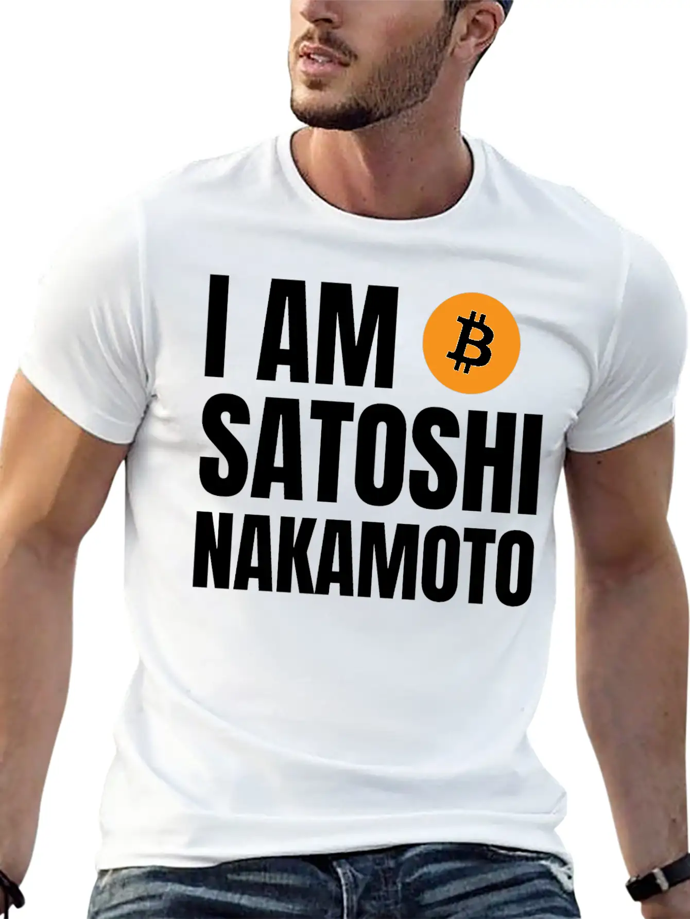 I Am Satoshi Nakamoto Bitcoin Developer Blockchain Unisex Short Sleeve Soft Cotton T-Shirt – Casual Everyday Wear