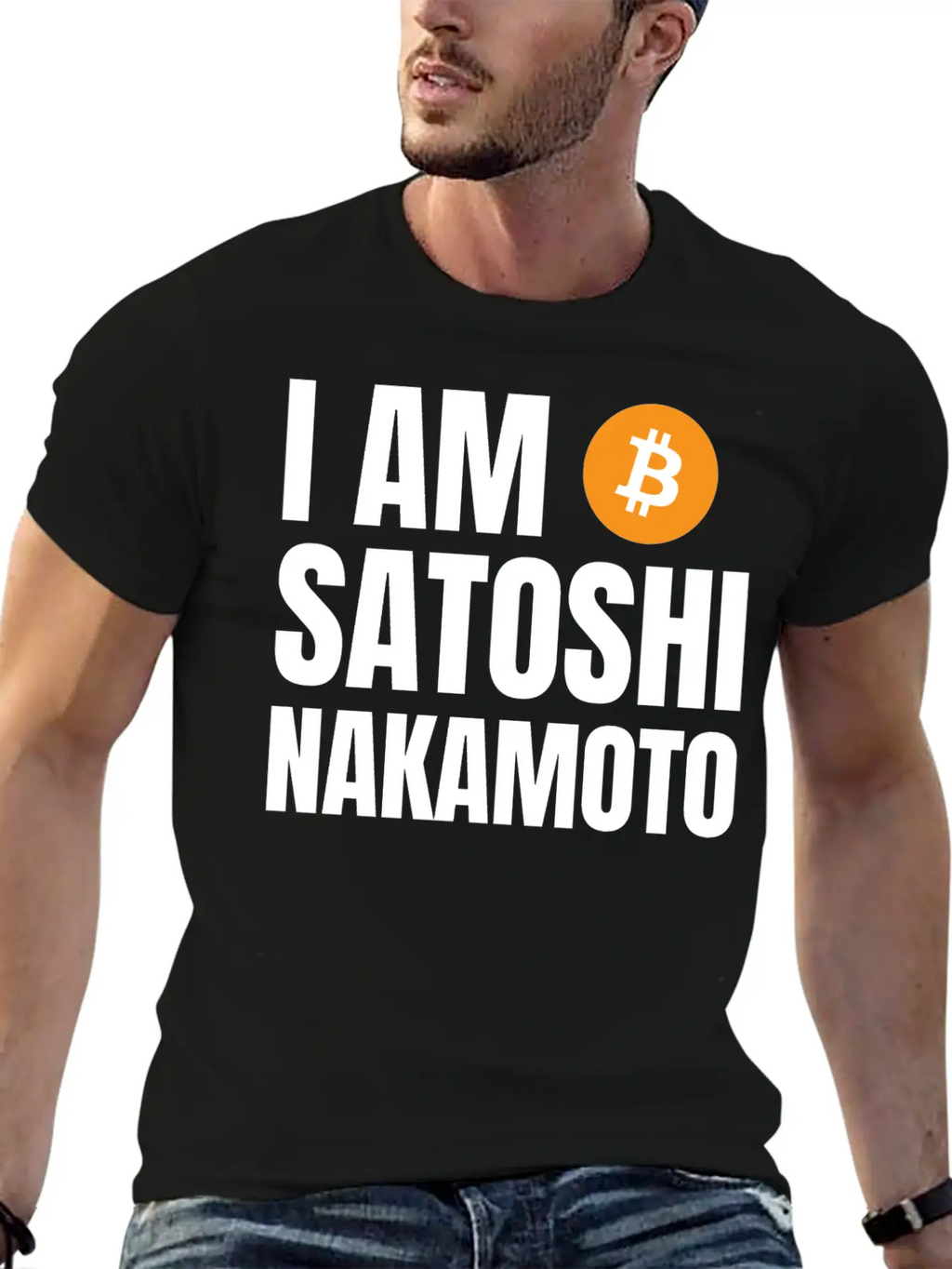 I Am Satoshi Nakamoto Bitcoin Developer Blockchain Unisex Short Sleeve Soft Cotton T-Shirt – Casual Everyday Wear