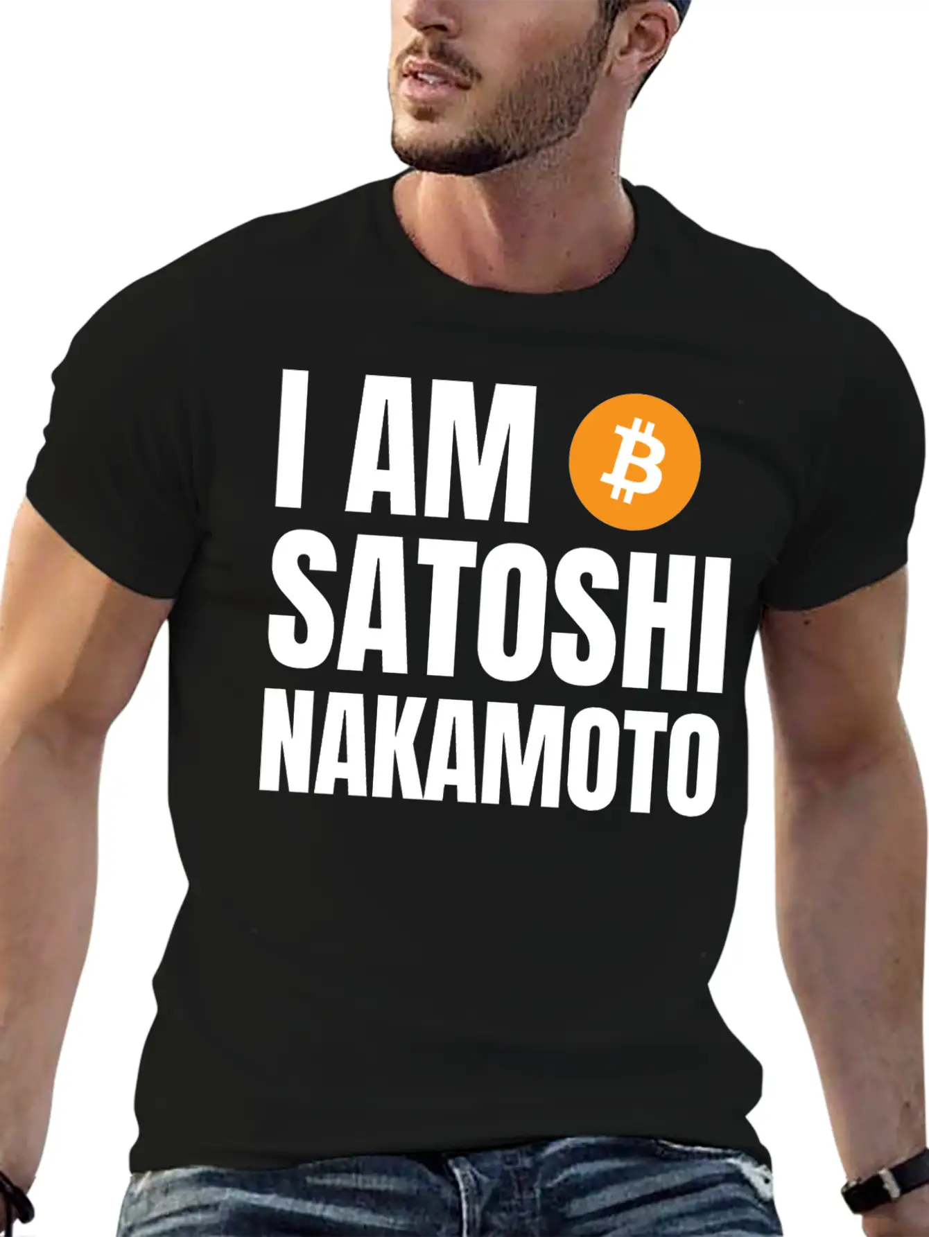 I Am Satoshi Nakamoto Bitcoin Developer Blockchain Unisex Short Sleeve Soft Cotton T-Shirt – Casual Everyday Wear