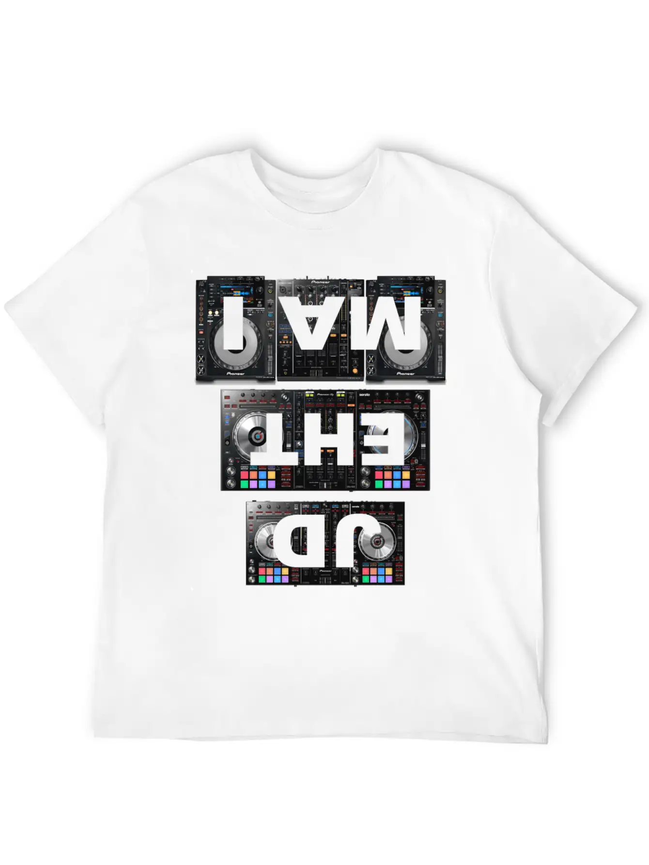 I AM THE DJ - Club Party Festival Rave Electro Gif Unisex Short Sleeve Soft Cotton T-Shirt – Casual Everyday Wear