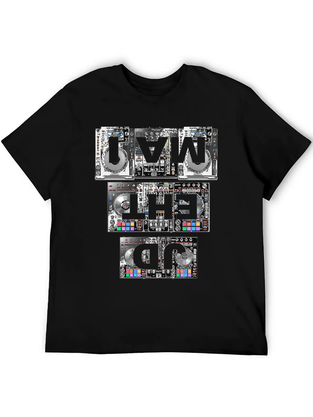 I AM THE DJ - Club Party Festival Rave Electro Gif Unisex Short Sleeve Soft Cotton T-Shirt – Casual Everyday Wear
