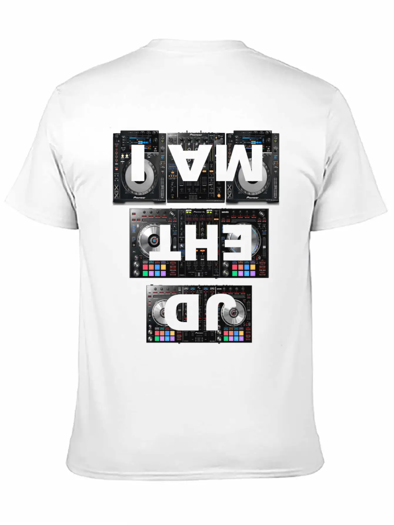 I AM THE DJ - Club Party Festival Rave Electro Gif Unisex Short Sleeve Soft Cotton T-Shirt – Casual Everyday Wear