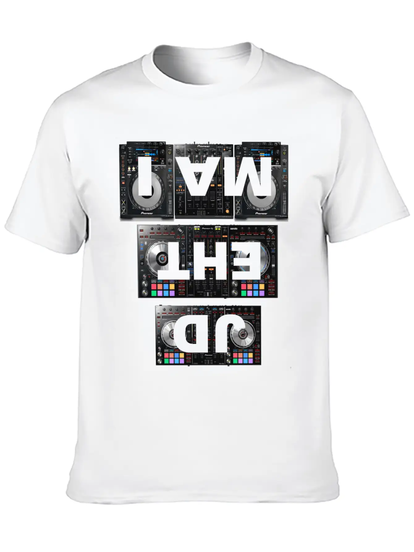 I AM THE DJ - Club Party Festival Rave Electro Gif Unisex Short Sleeve Soft Cotton T-Shirt – Casual Everyday Wear