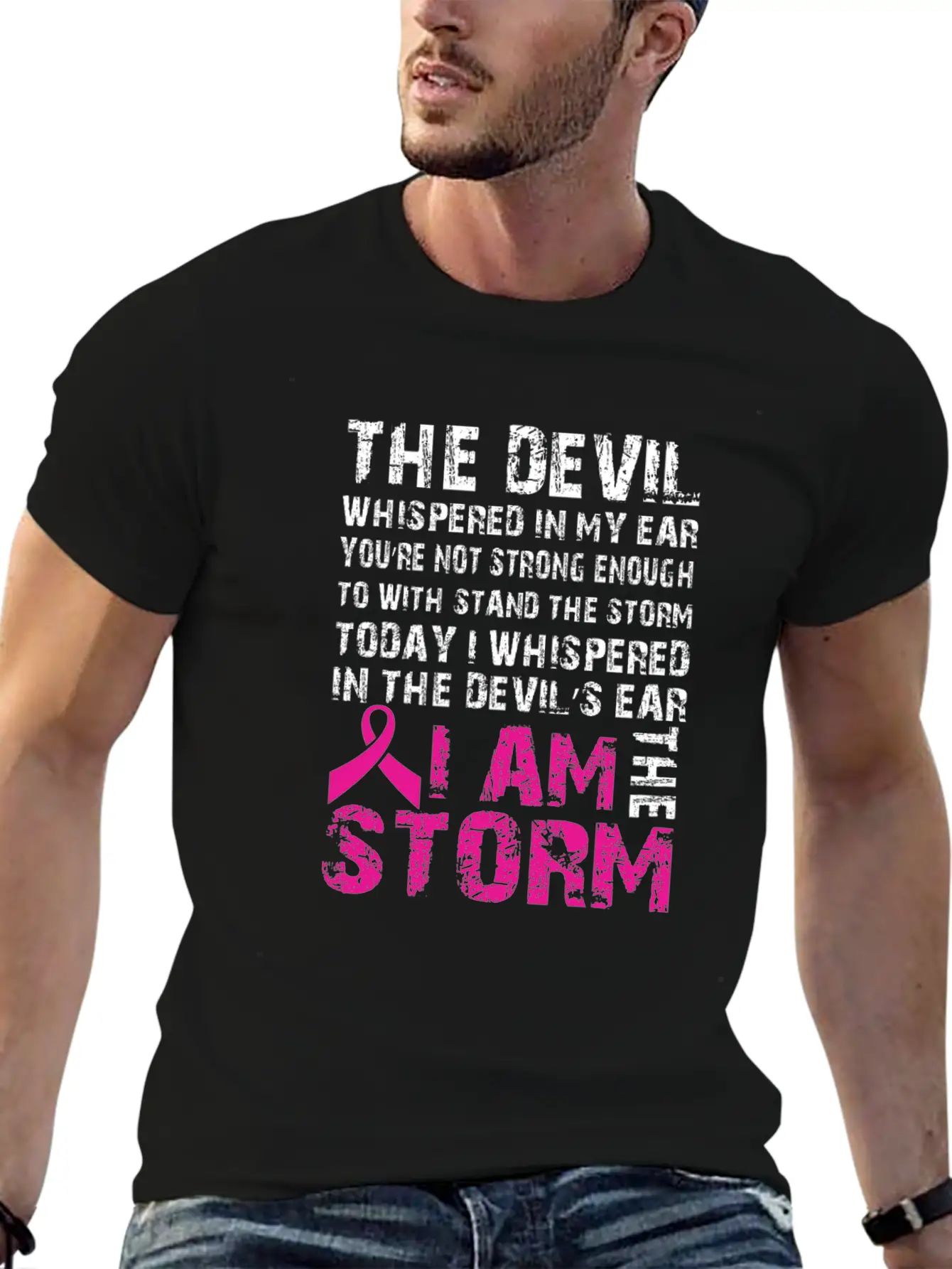 I Am The Storm Breast Cancer Awareness Unisex Casual T-Shirt – Clean Design For Daily Comfort