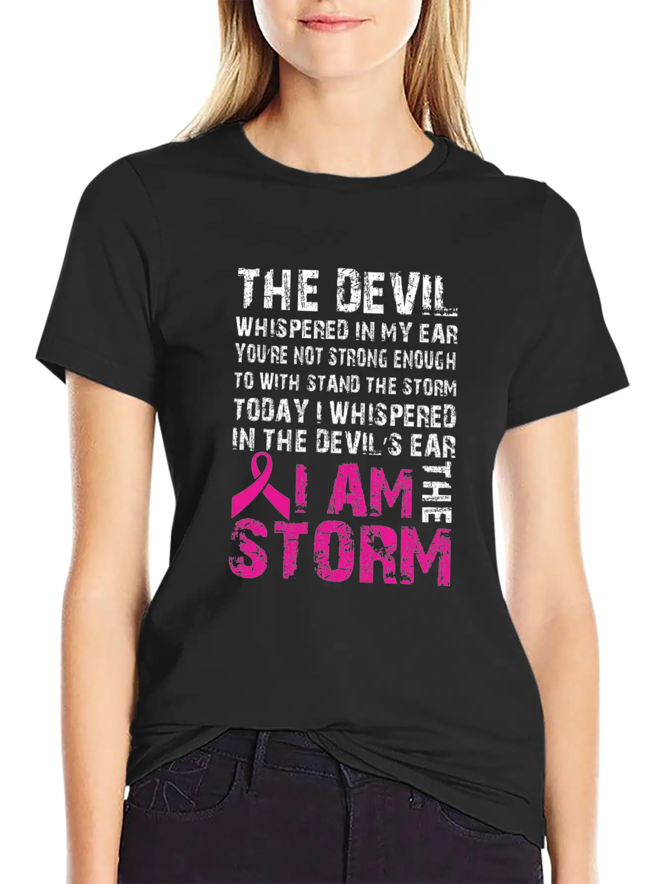 I Am The Storm Breast Cancer Awareness Unisex Casual T-Shirt – Clean Design For Daily Comfort