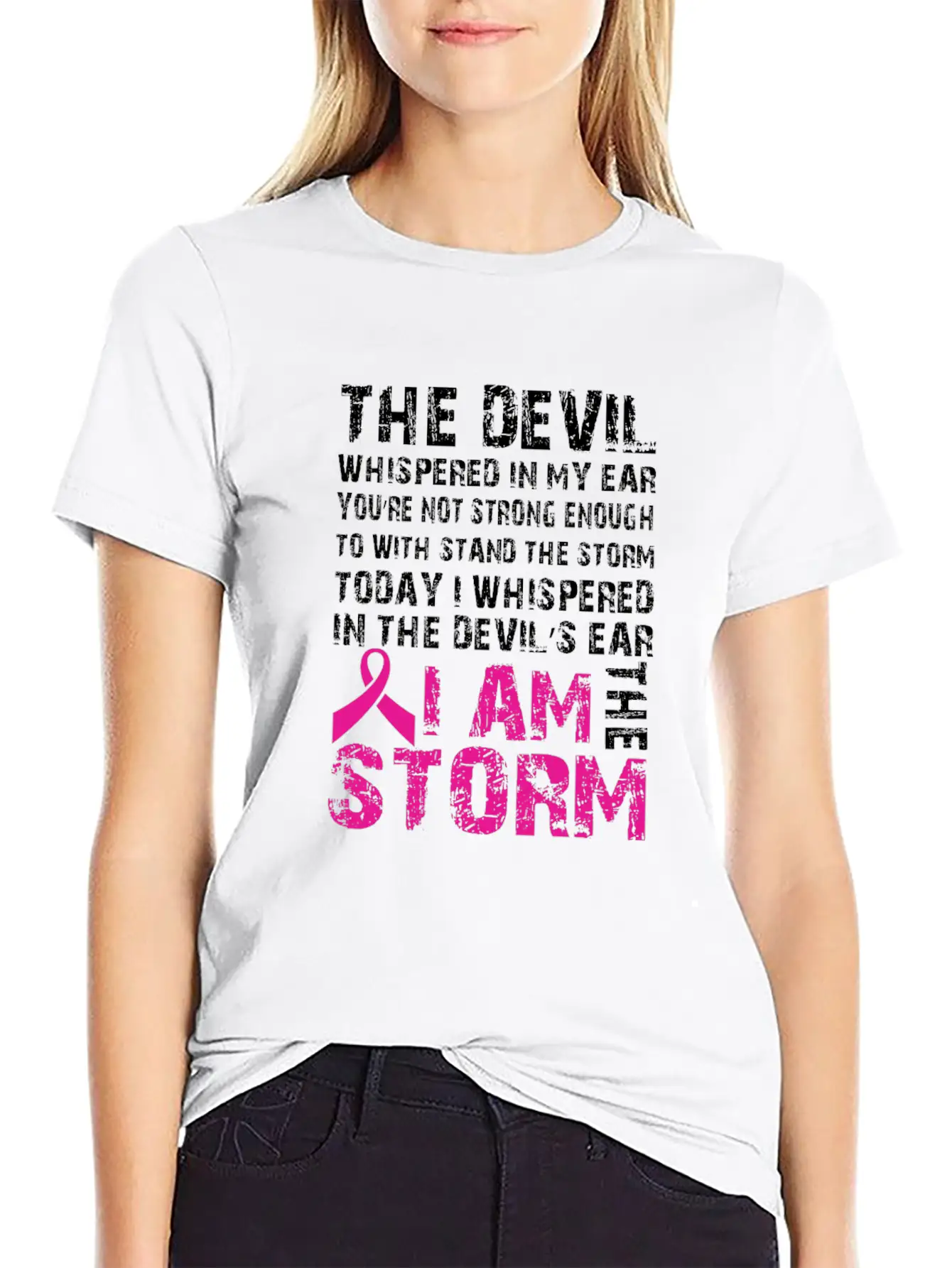 I Am The Storm Breast Cancer Awareness Unisex Casual T-Shirt – Clean Design For Daily Comfort