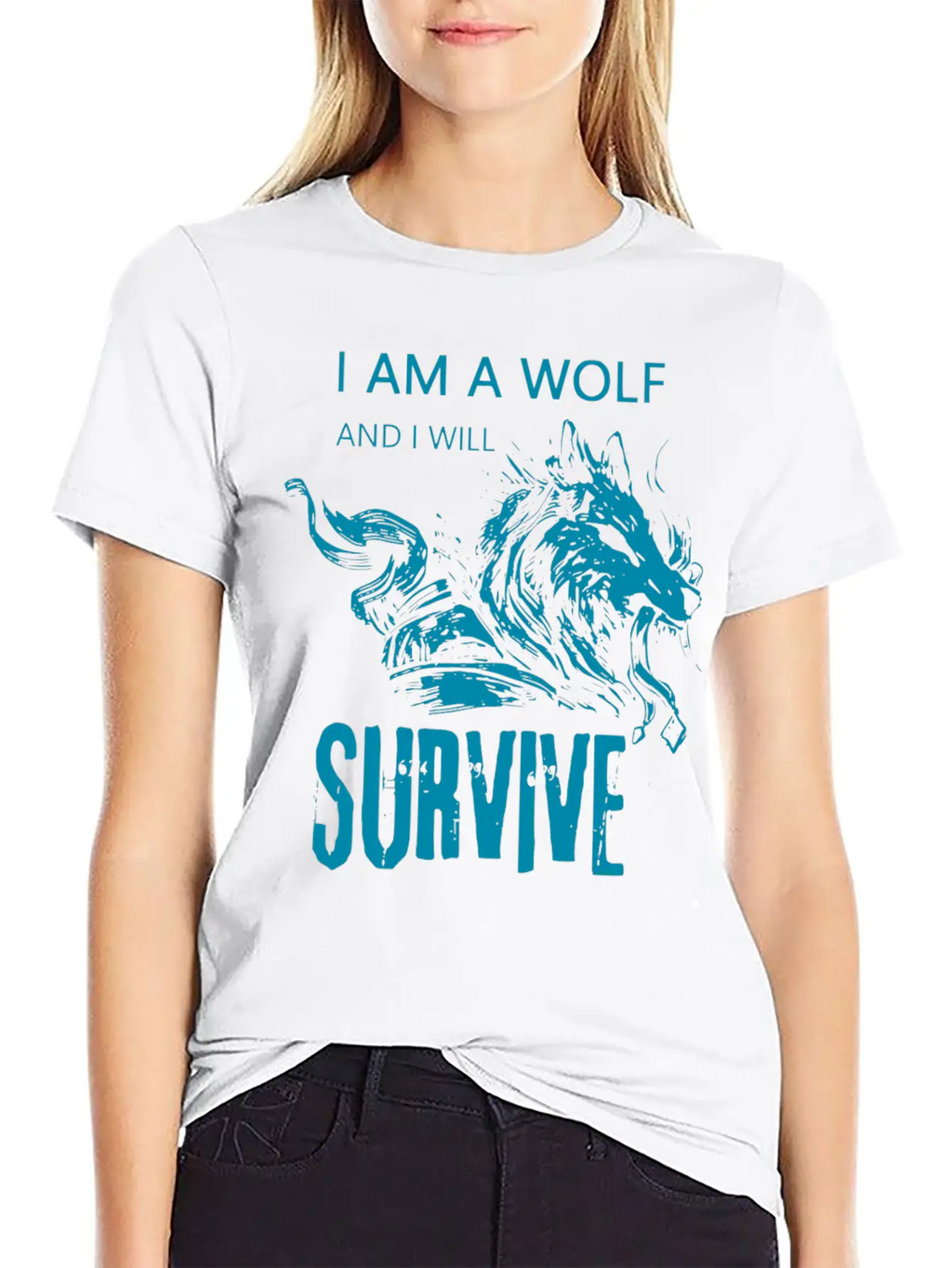 I Am Wolf I Will Survive 14 Casual Graphic T-Shirt – Simple And Comfortable Daily Wear