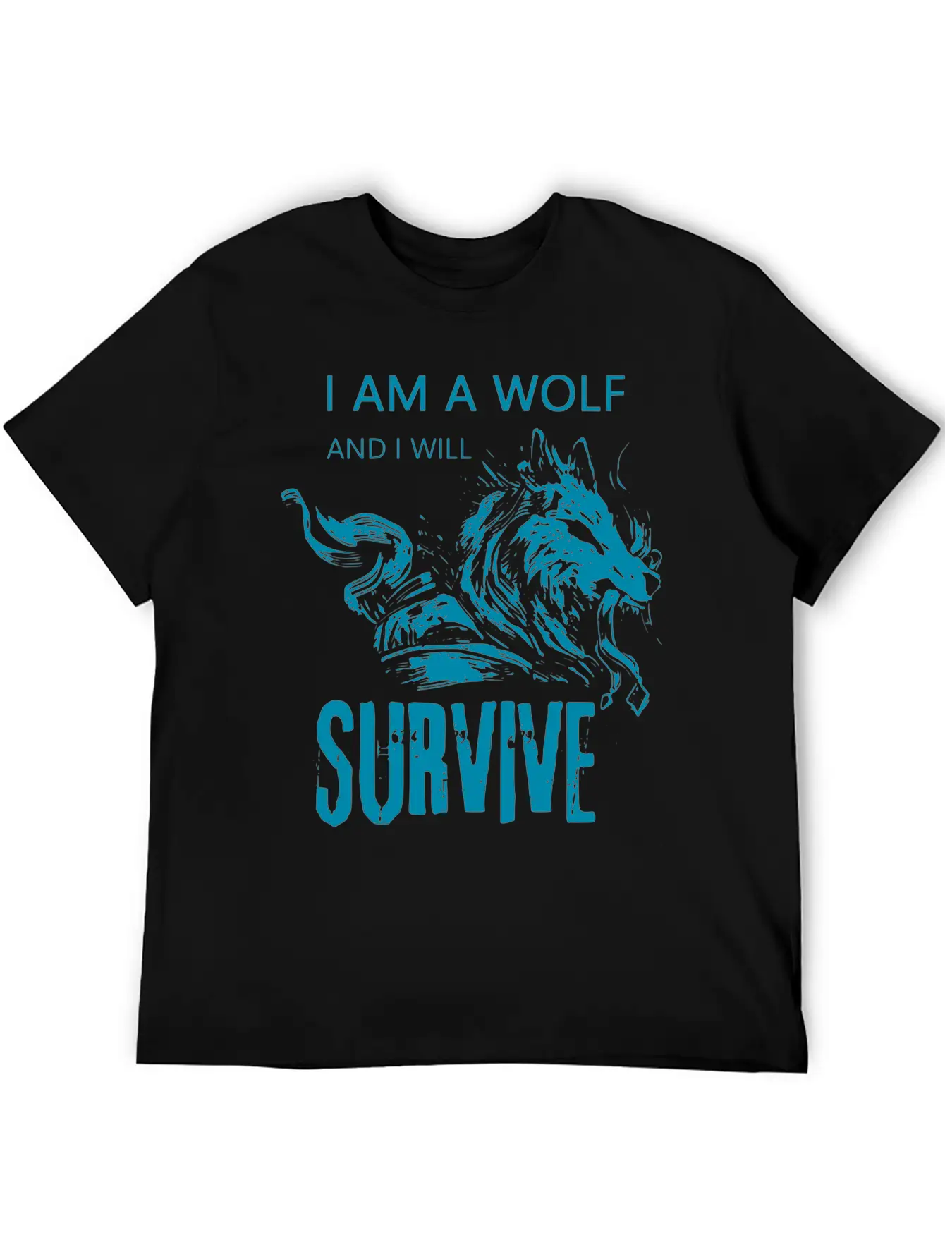 I Am Wolf I Will Survive 14 Casual Graphic T-Shirt – Simple And Comfortable Daily Wear