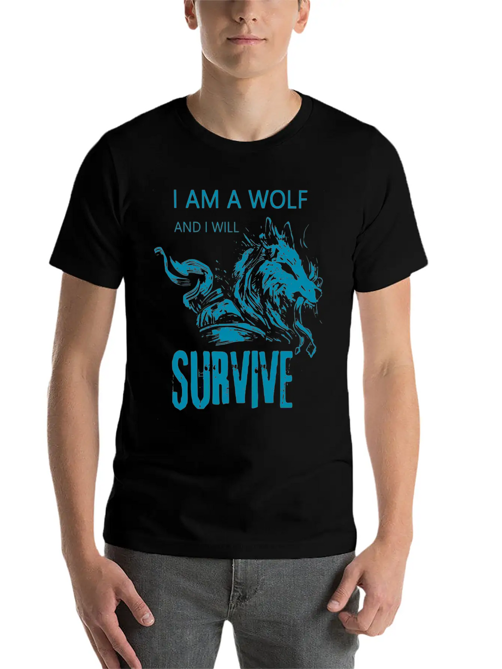 I Am Wolf I Will Survive 14 Casual Graphic T-Shirt – Simple And Comfortable Daily Wear
