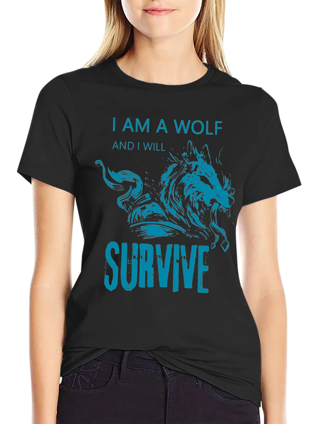I Am Wolf I Will Survive 14 Casual Graphic T-Shirt – Simple And Comfortable Daily Wear