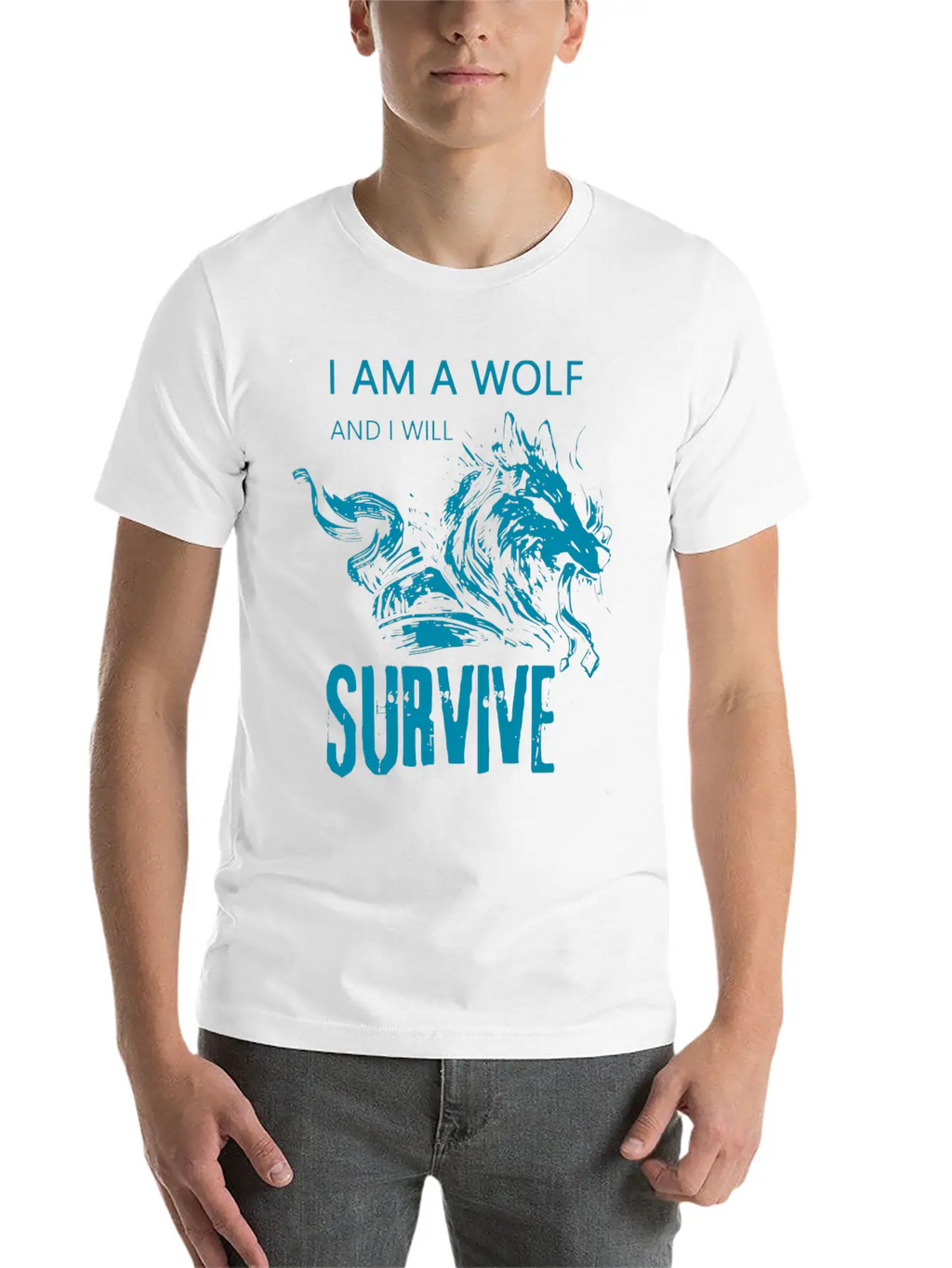 I Am Wolf I Will Survive 14 Casual Graphic T-Shirt – Simple And Comfortable Daily Wear