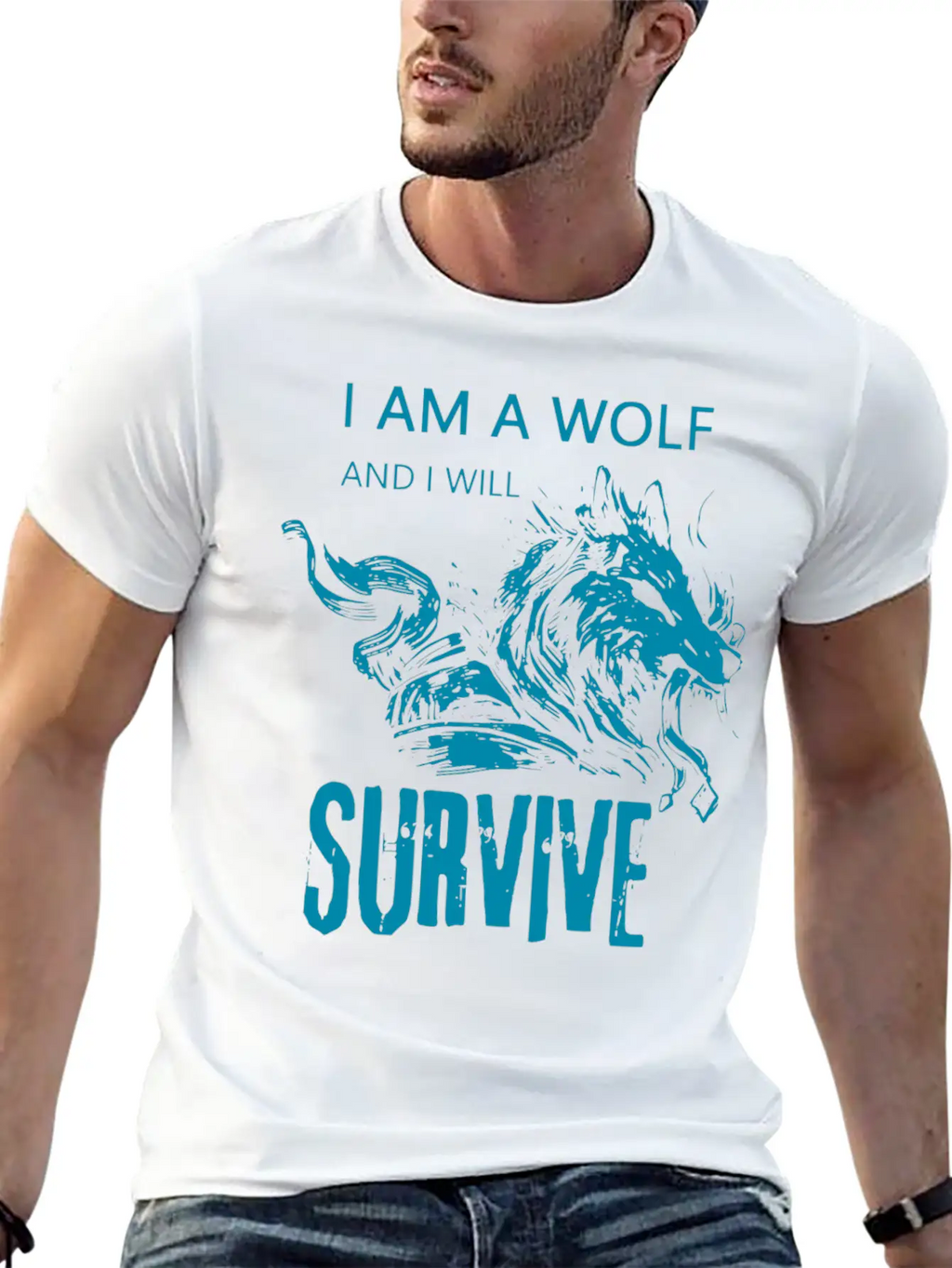 I Am Wolf I Will Survive 14 Casual Graphic T-Shirt – Simple And Comfortable Daily Wear