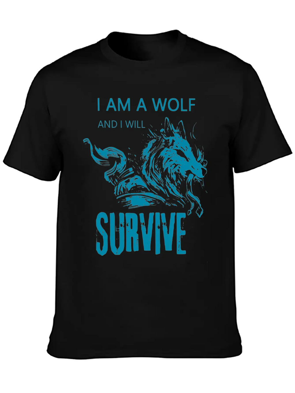 I Am Wolf I Will Survive 14 Casual Graphic T-Shirt – Simple And Comfortable Daily Wear