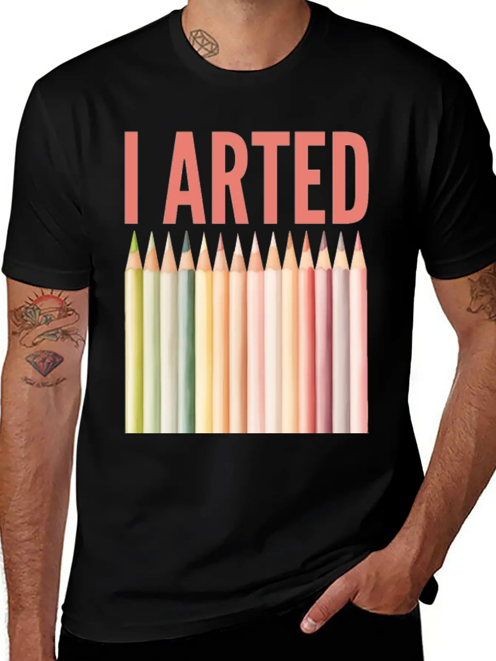 I Arted - Funny Artist Pun Essential Cotton Tee For Daily Outfits – Unisex Style