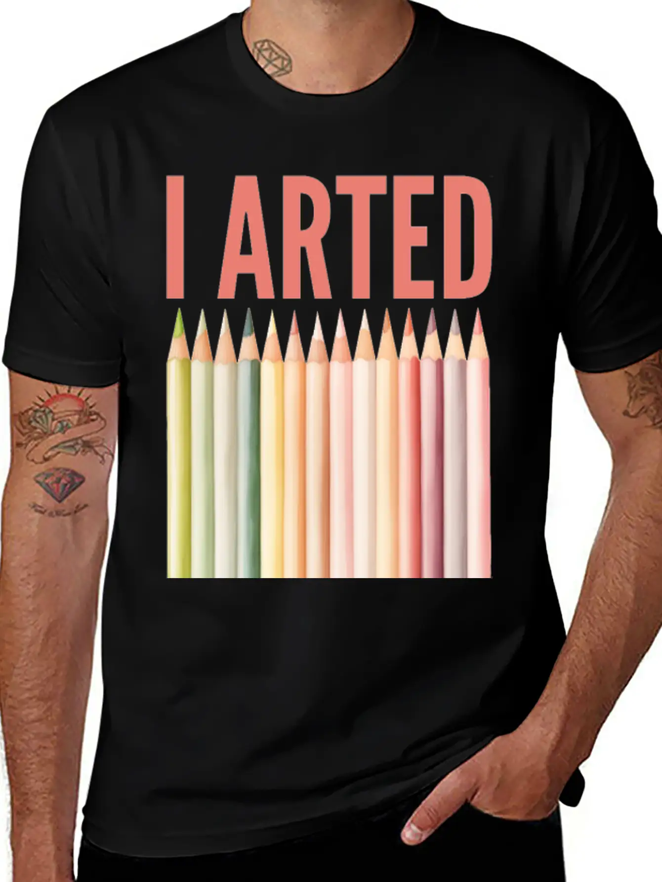 I Arted - Funny Artist Pun Essential Cotton Tee For Daily Outfits – Unisex Style