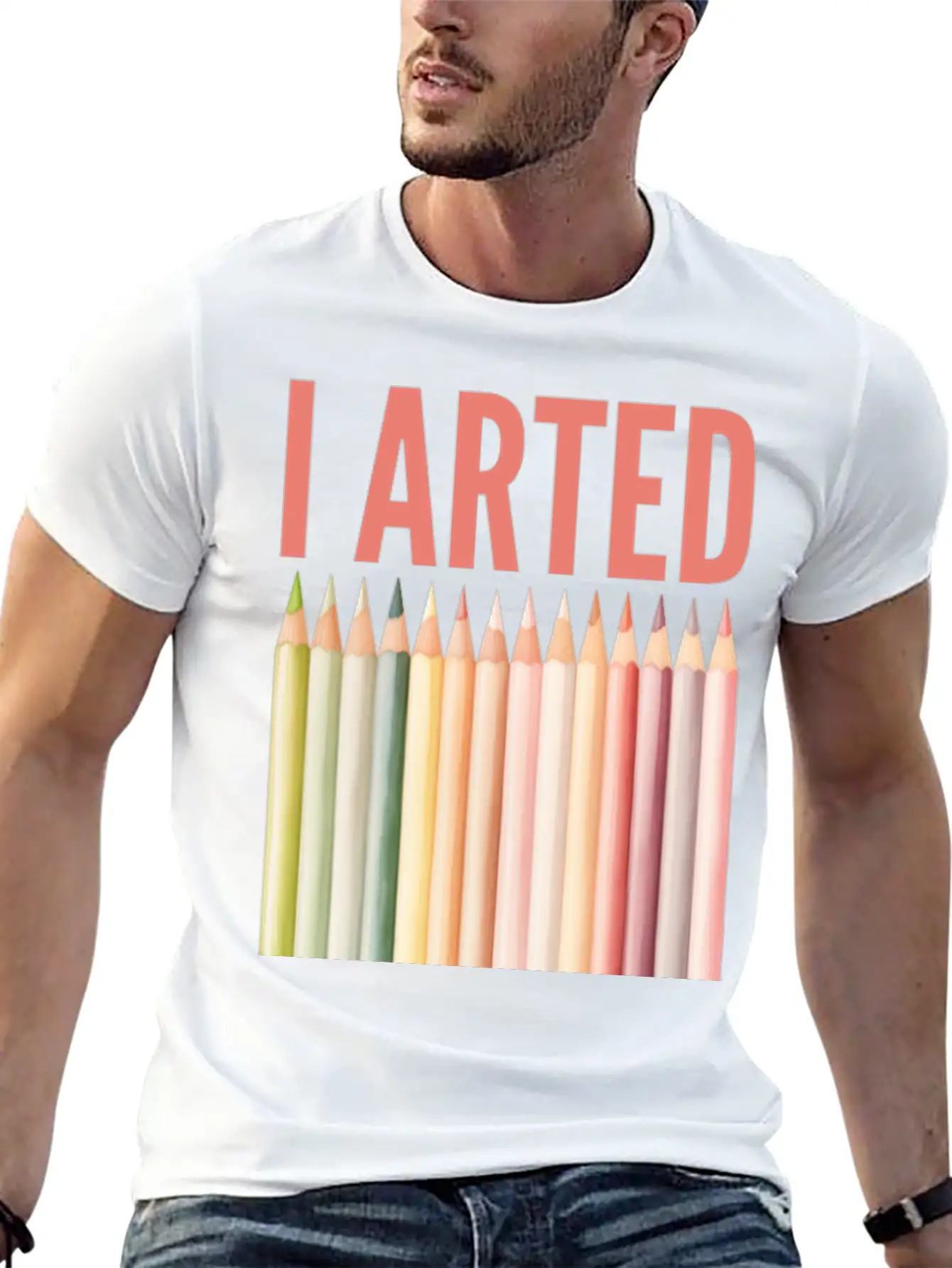 I Arted - Funny Artist Pun Essential Cotton Tee For Daily Outfits – Unisex Style