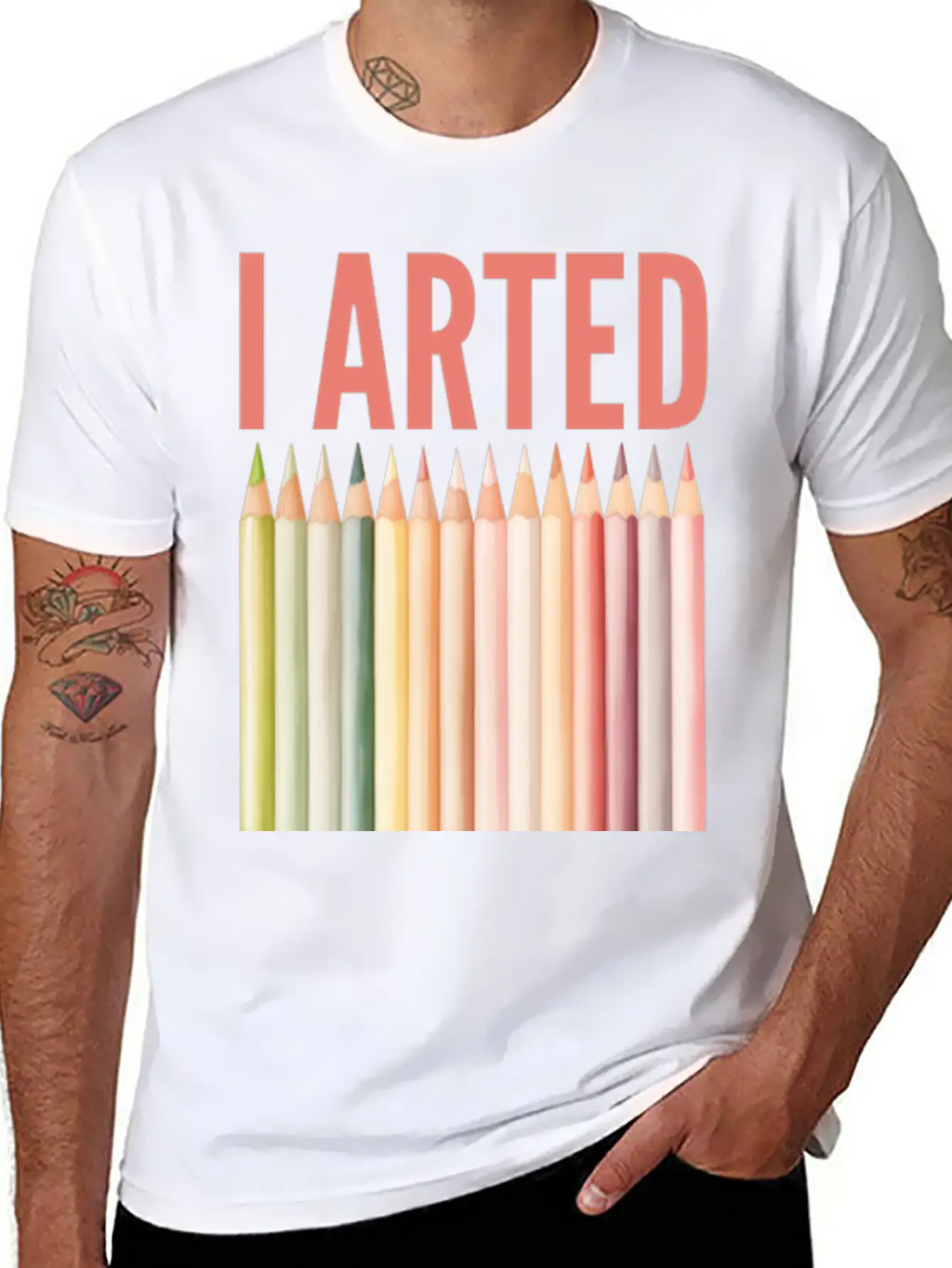 I Arted - Funny Artist Pun Essential Cotton Tee For Daily Outfits – Unisex Style