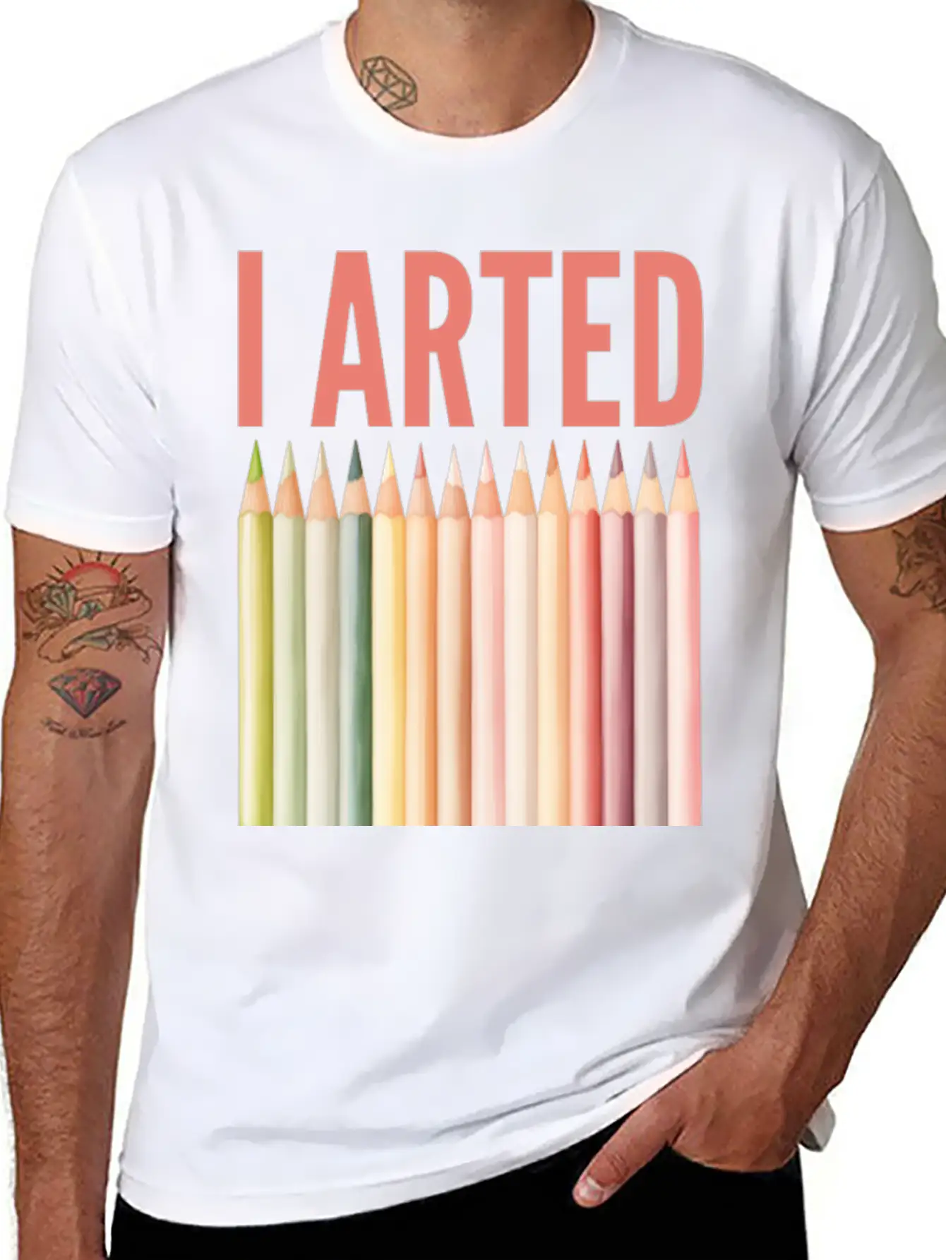 I Arted - Funny Artist Pun Essential Cotton Tee For Daily Outfits – Unisex Style