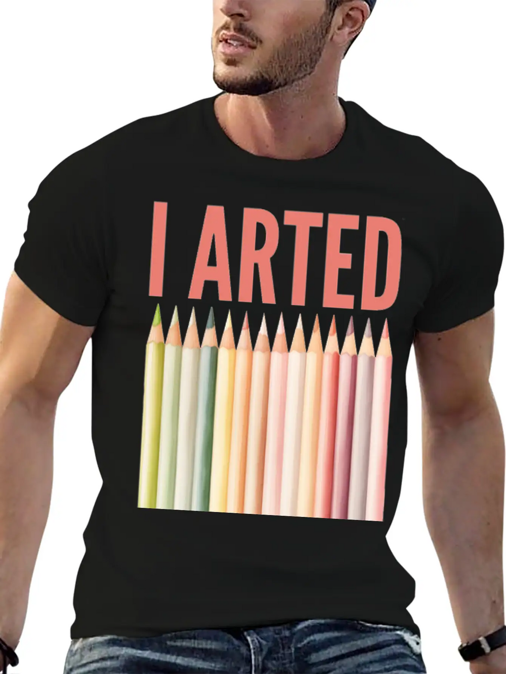 I Arted - Funny Artist Pun Essential Cotton Tee For Daily Outfits – Unisex Style