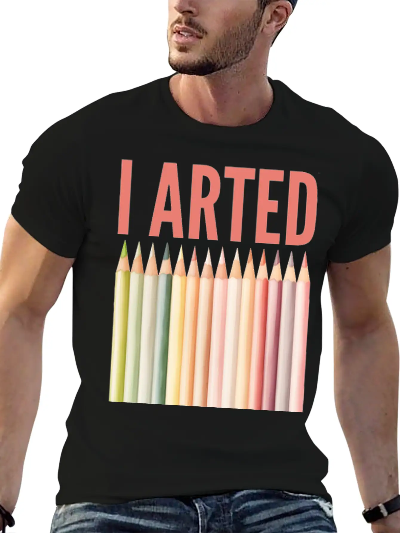 I Arted - Funny Artist Pun Essential Cotton Tee For Daily Outfits – Unisex Style