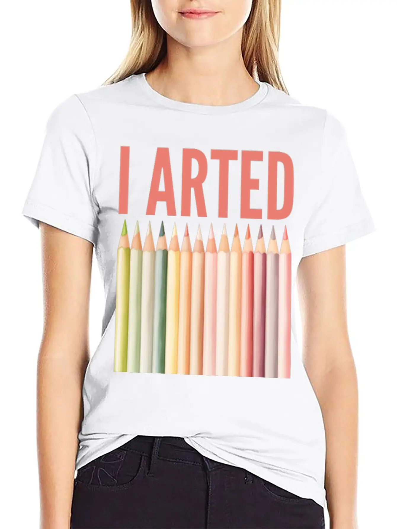 I Arted - Funny Artist Pun Essential Cotton Tee For Daily Outfits – Unisex Style