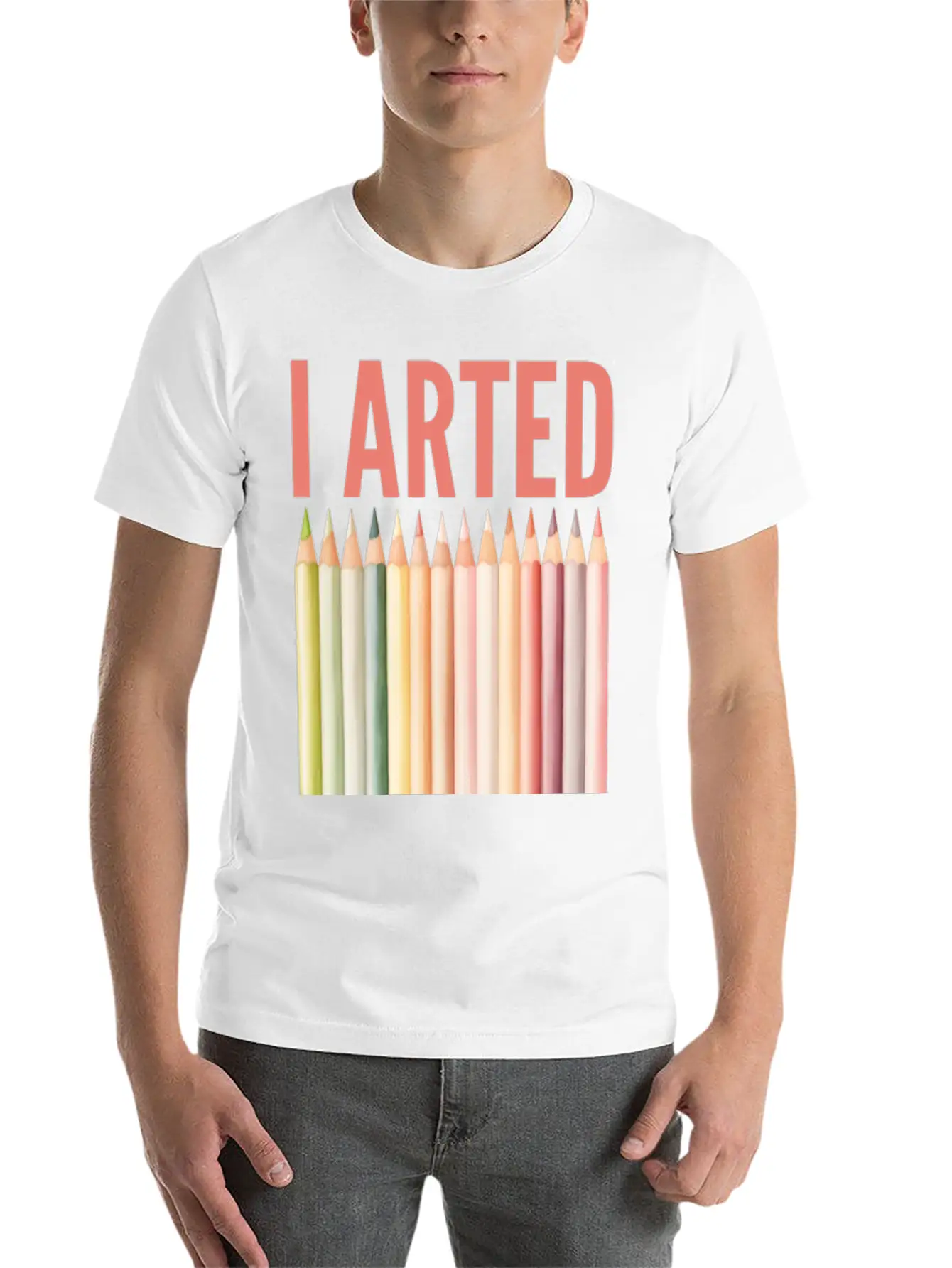 I Arted - Funny Artist Pun Essential Cotton Tee For Daily Outfits – Unisex Style