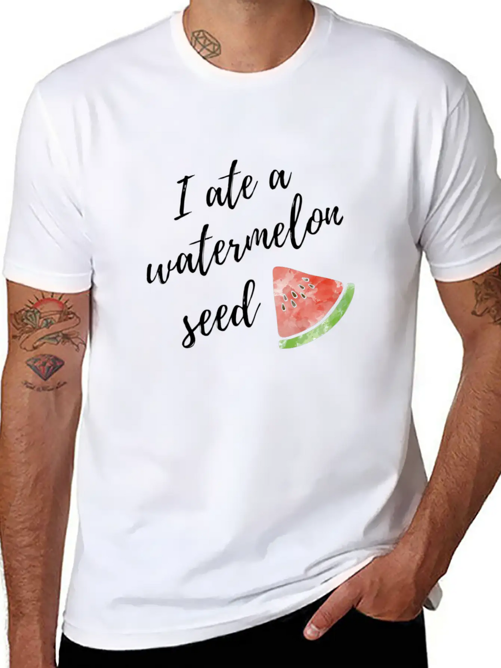 I Ate A Watermelon Seed Stylish Everyday T-Shirt – Unisex Basic Cotton Tee