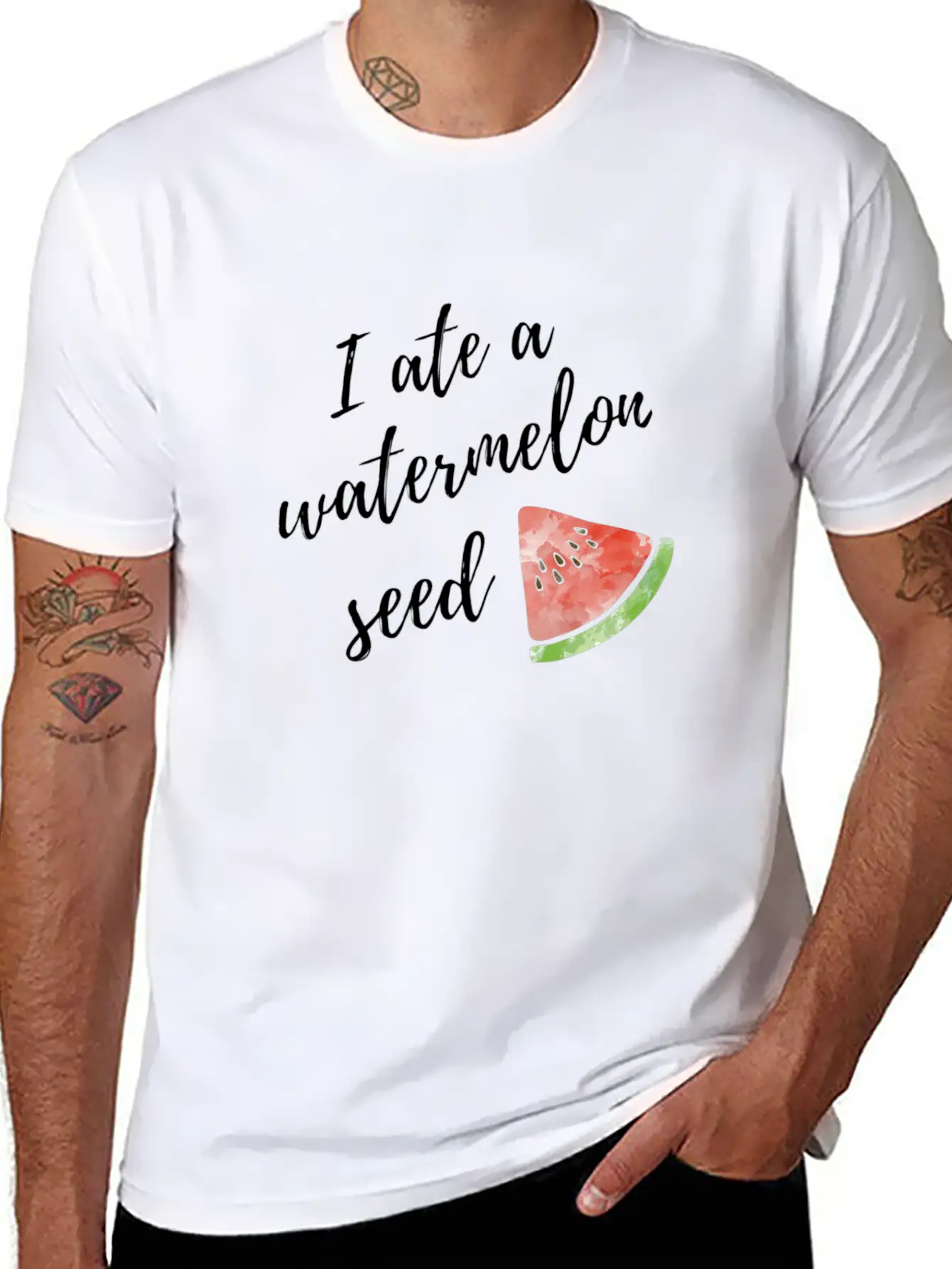 I Ate A Watermelon Seed Stylish Everyday T-Shirt – Unisex Basic Cotton Tee