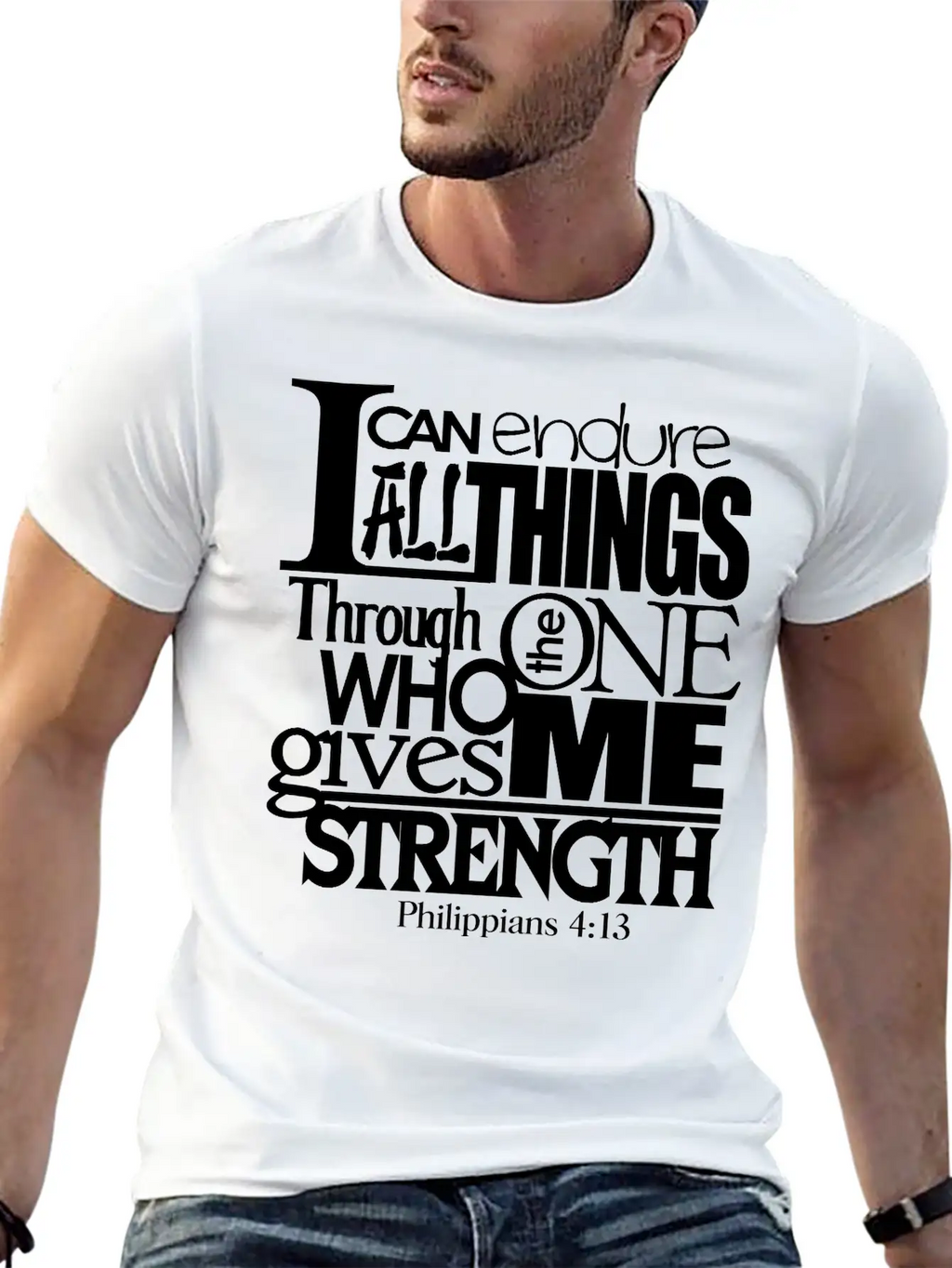 I Can Do All Things Casual Graphic T-Shirt – Simple And Comfortable Daily Wear