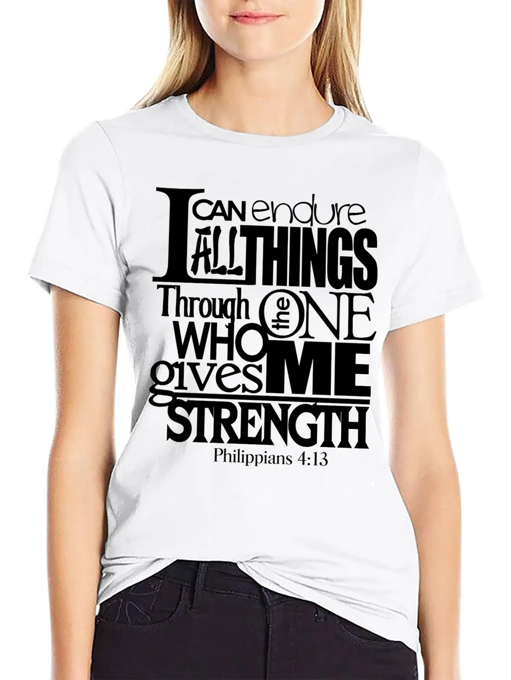 I Can Do All Things Casual Graphic T-Shirt – Simple And Comfortable Daily Wear