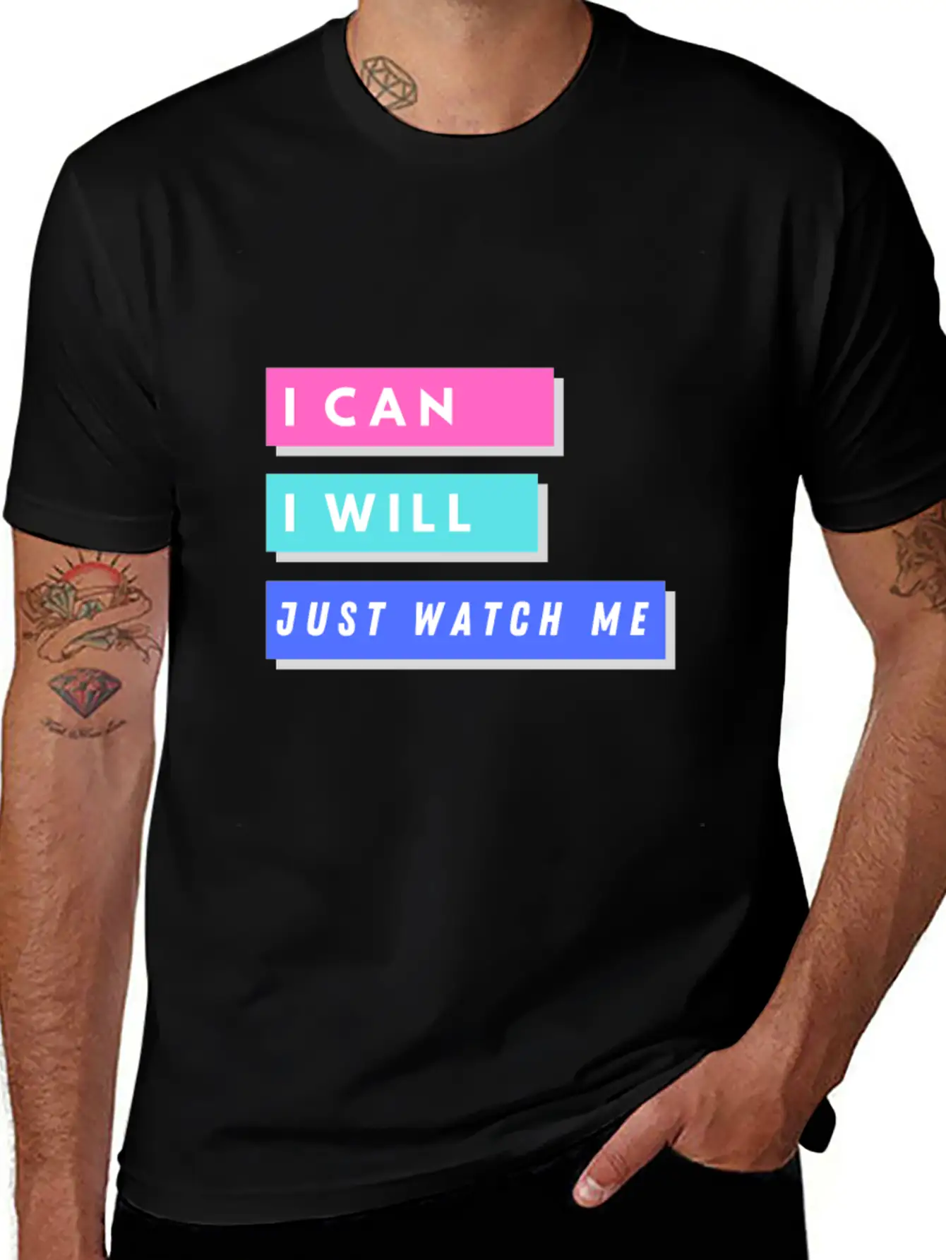 I Can I Will Just Watch Me Unisex Short Sleeve Soft Cotton T-Shirt – Casual Everyday Wear