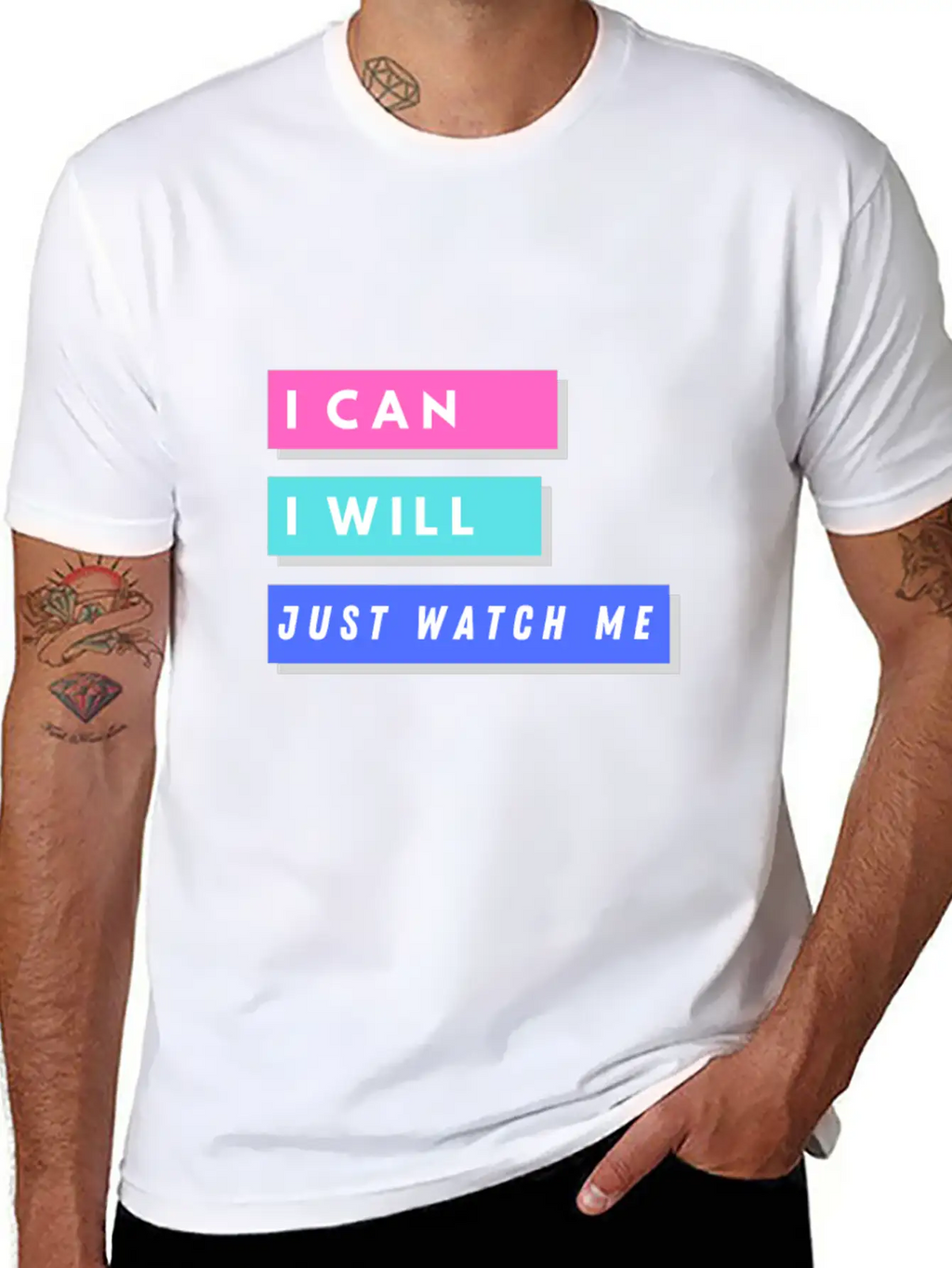 I Can I Will Just Watch Me Unisex Short Sleeve Soft Cotton T-Shirt – Casual Everyday Wear