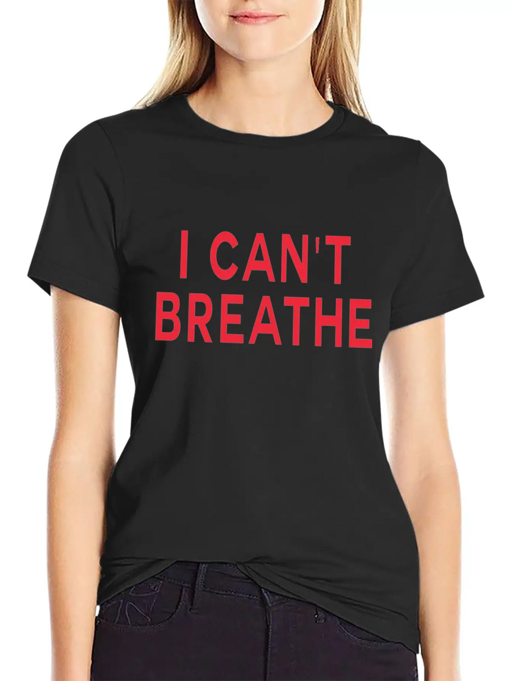 I Cant Breathe Unisex Short Sleeve Soft Cotton T-Shirt – Casual Everyday Wear