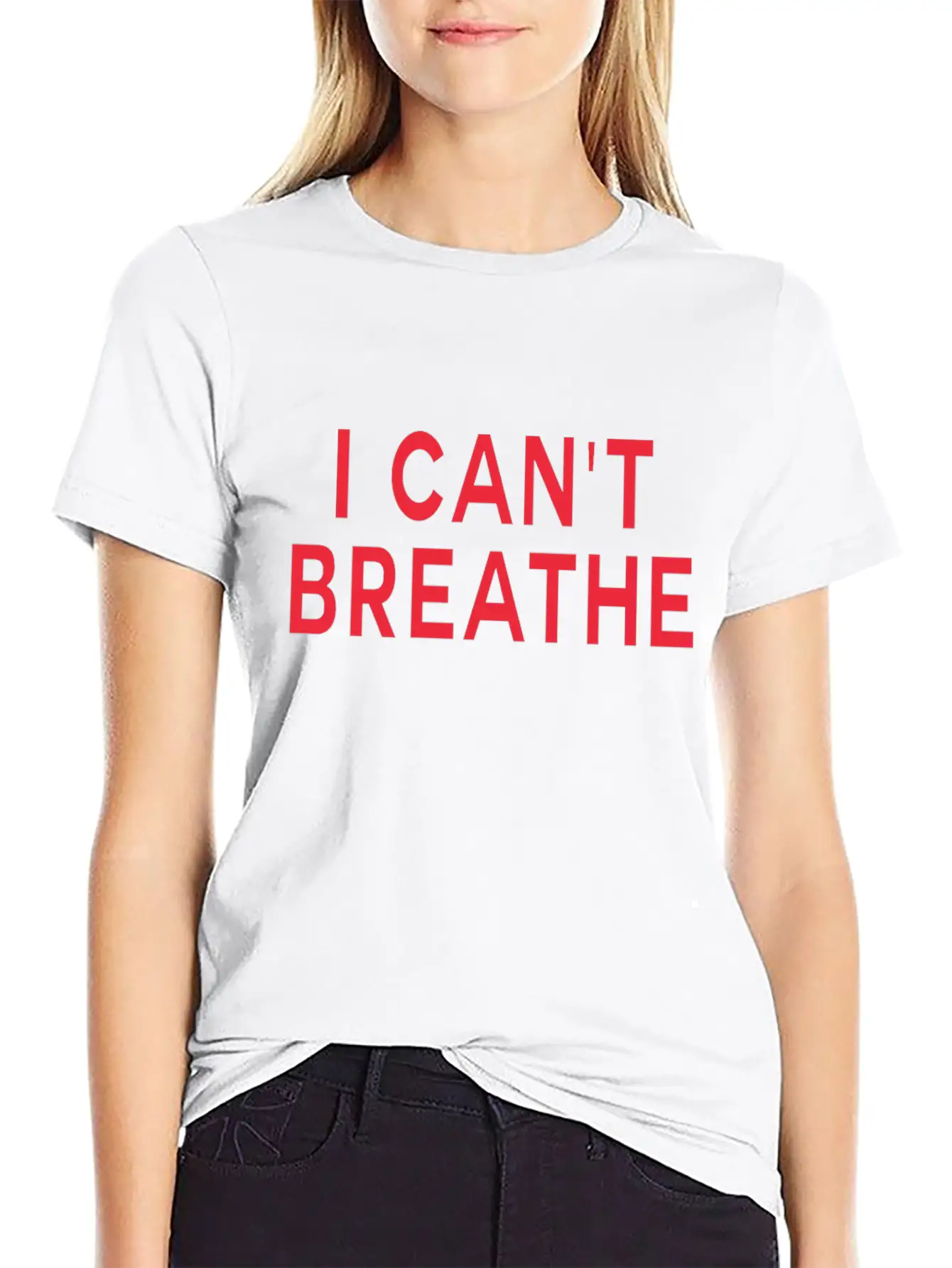 I Cant Breathe Unisex Short Sleeve Soft Cotton T-Shirt – Casual Everyday Wear