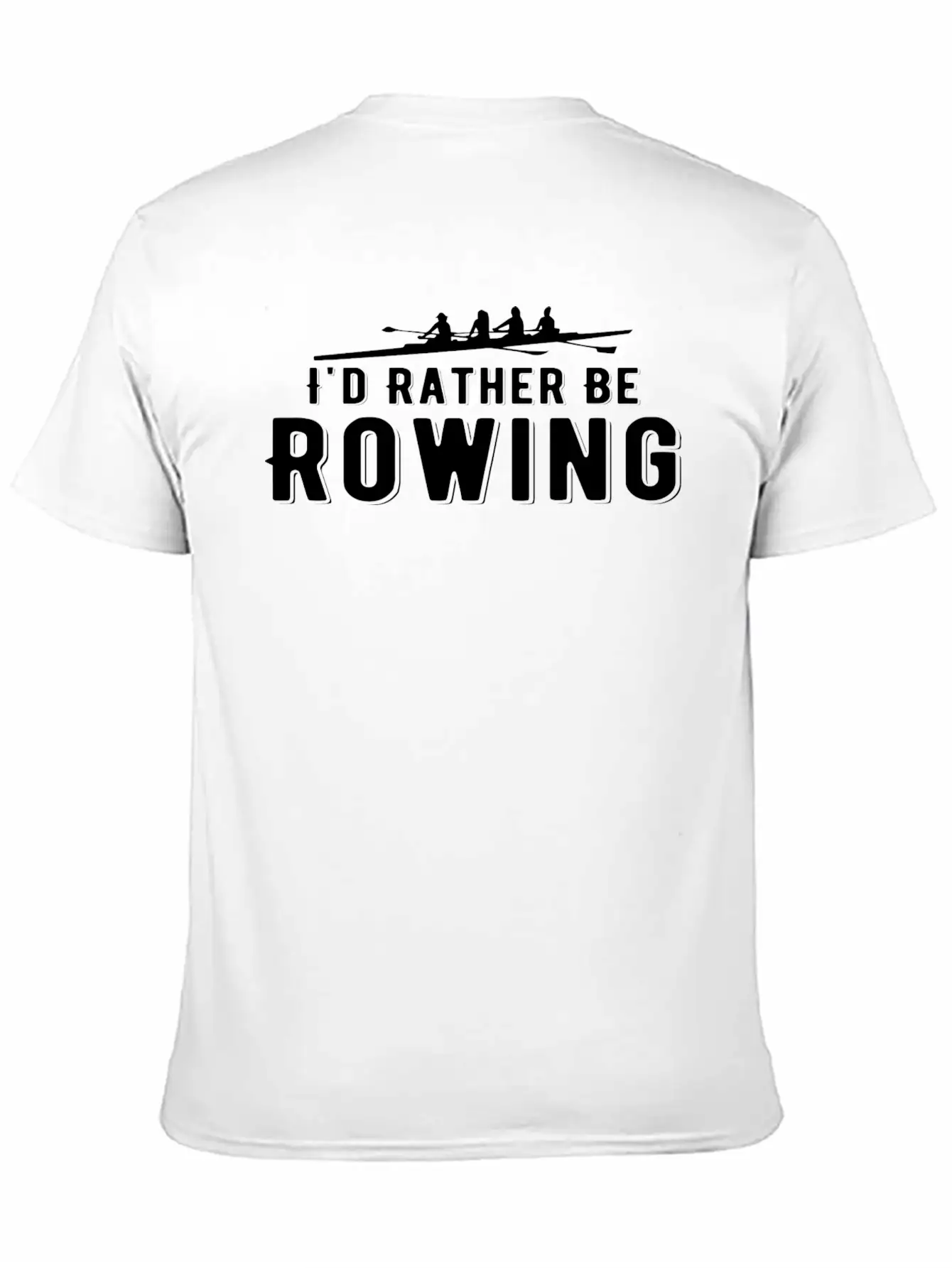 I D Rather Be Rowing Pontooning Exercise Boating Casual Graphic T-Shirt – Simple And Comfortable Daily Wear