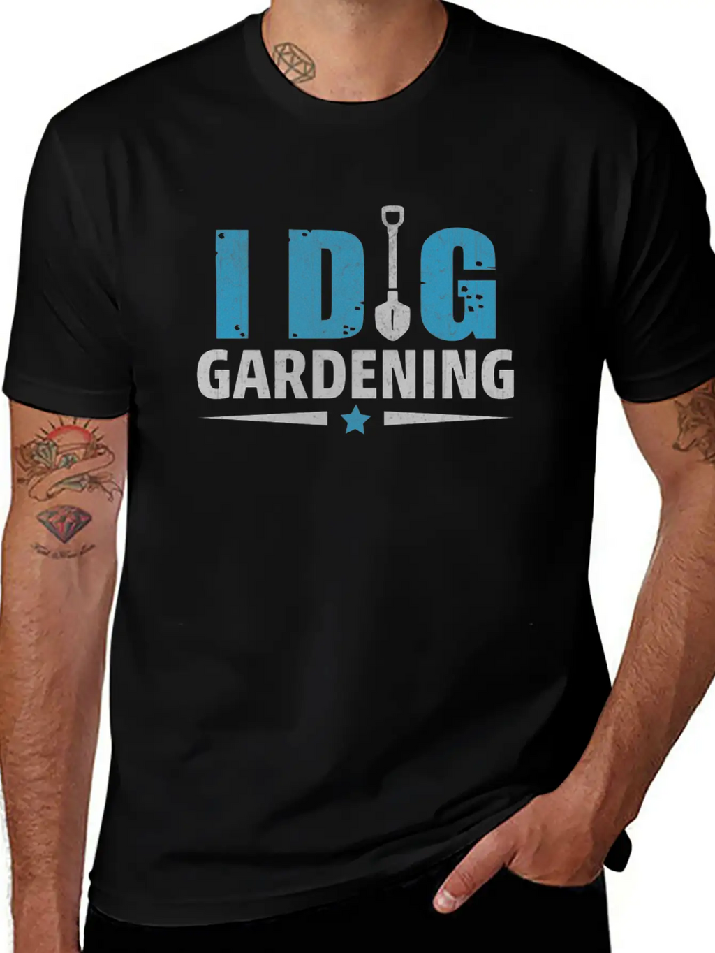I Dig Gardening Novelty Shovel And Garden Gift Stylish Everyday T-Shirt – Unisex Basic Cotton Tee