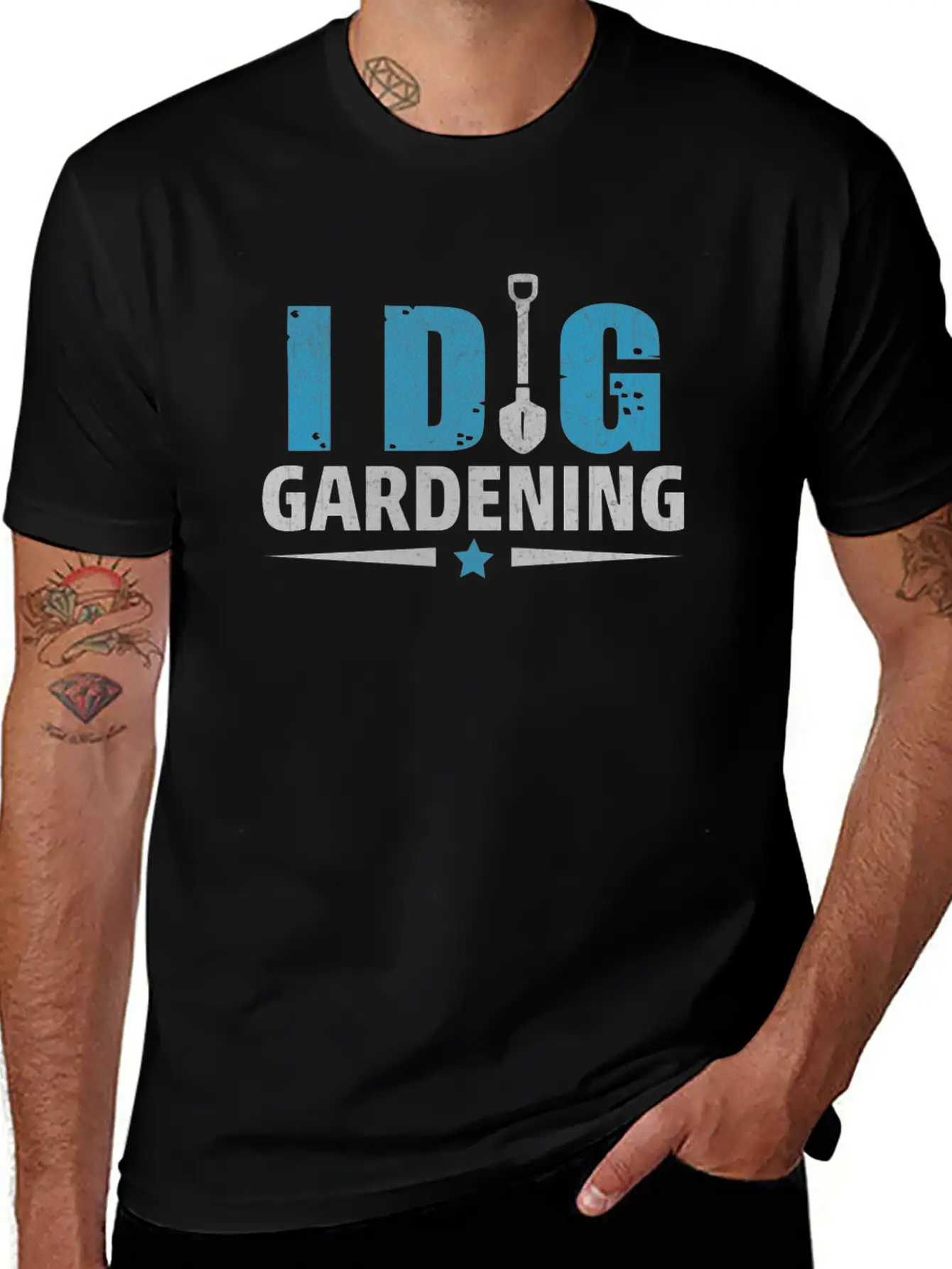 I Dig Gardening Novelty Shovel And Garden Gift Stylish Everyday T-Shirt – Unisex Basic Cotton Tee
