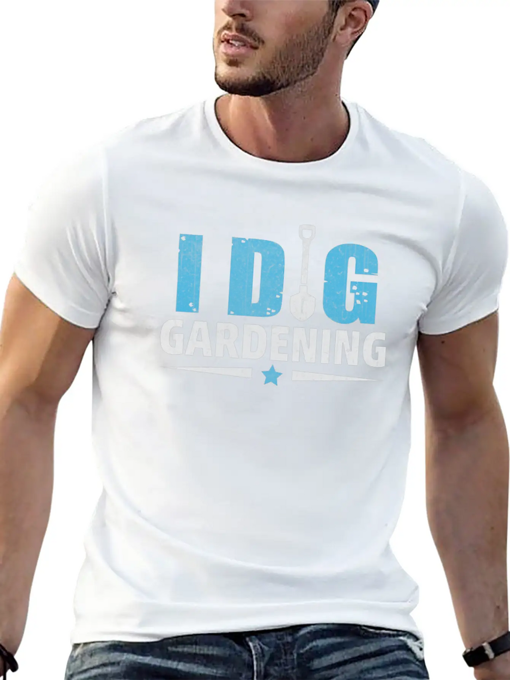I Dig Gardening Novelty Shovel And Garden Gift Stylish Everyday T-Shirt – Unisex Basic Cotton Tee